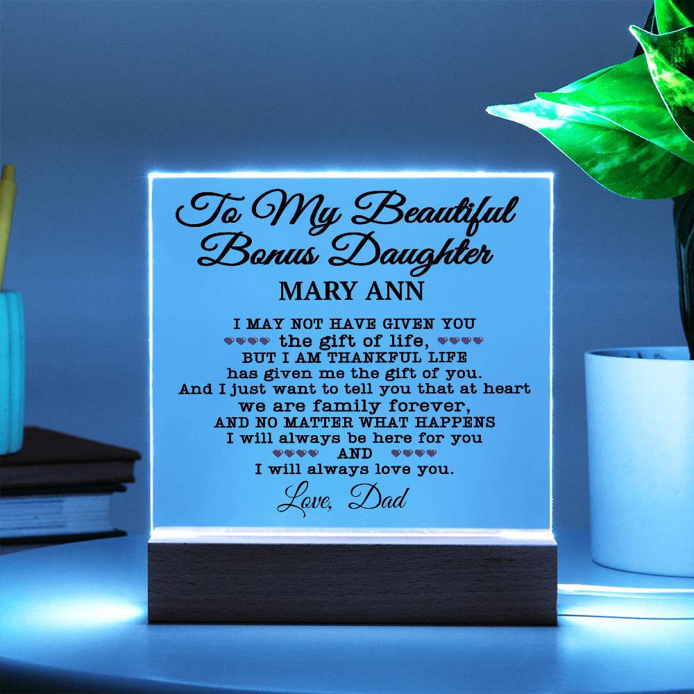 Personalized Bonus Daughter Gift