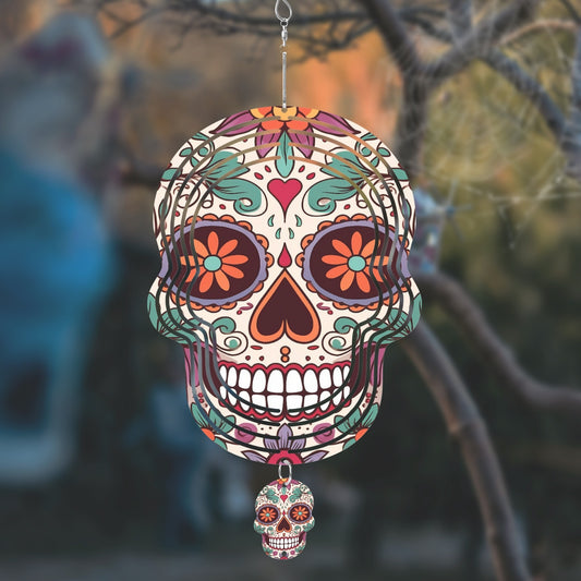 Sugar Skull Wind Spinner