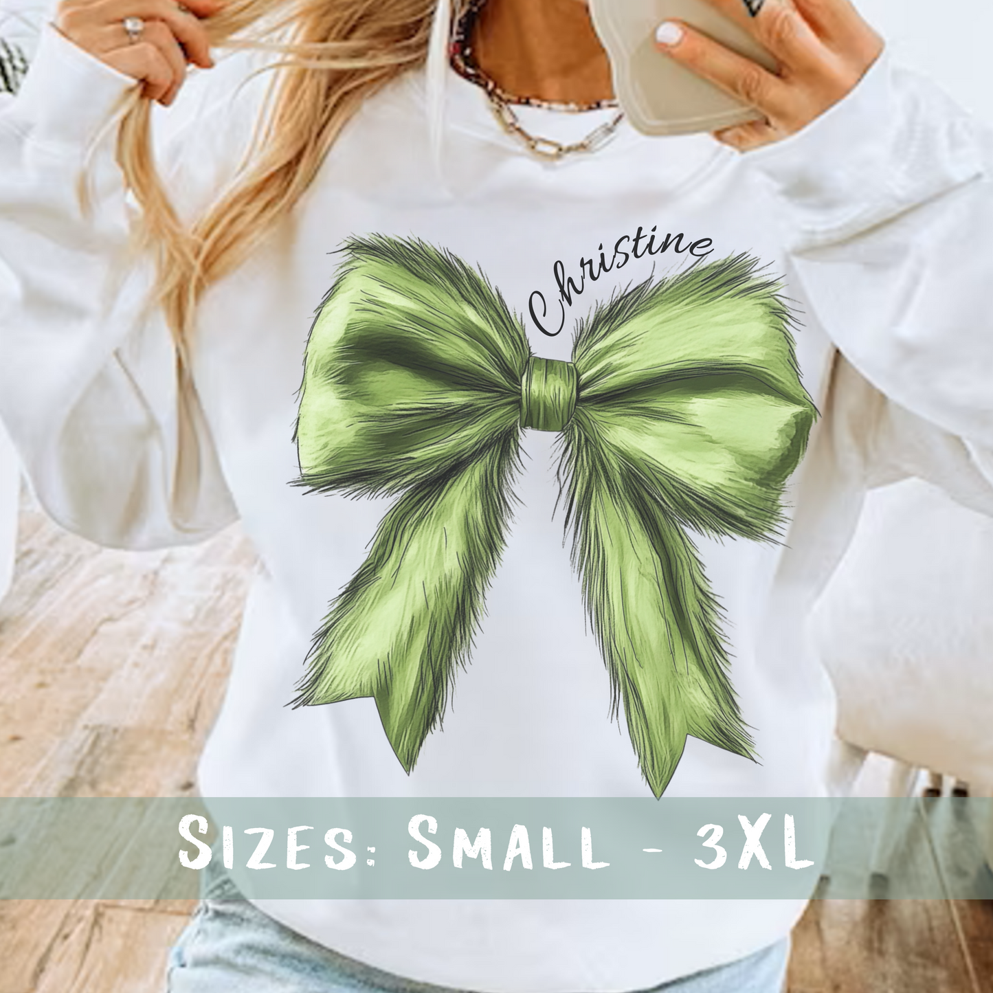Christmas Bow T-Shirt and Sweatshirt