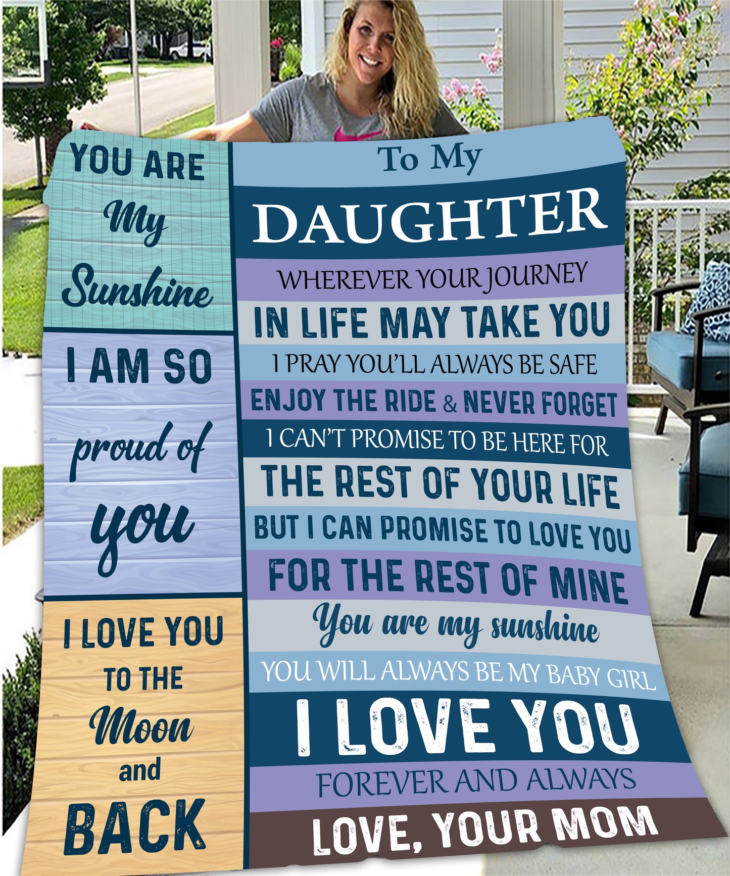 Daughter Your Journey Fleece Blanket