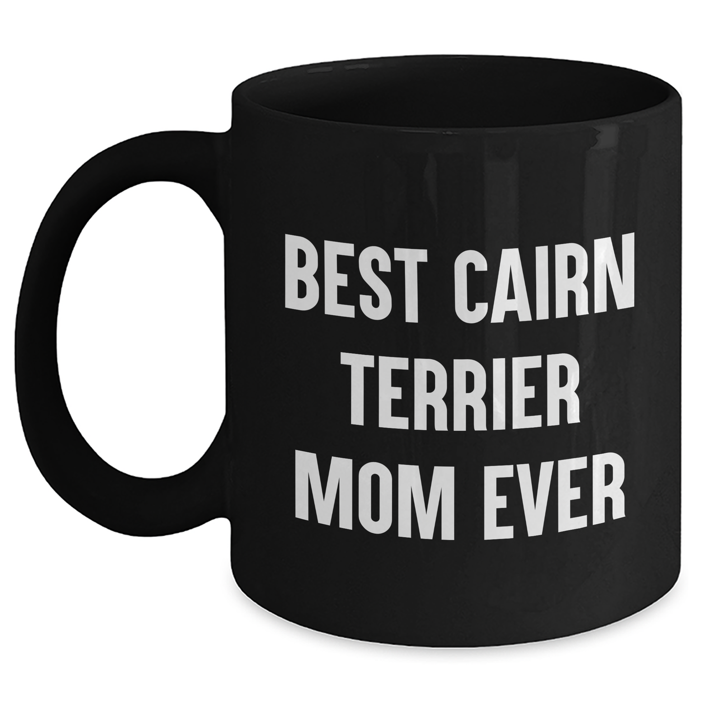 Cairn Terrier Dog Mom Funny Gifts for Dad from Family - Black Coffee Mug - Main
