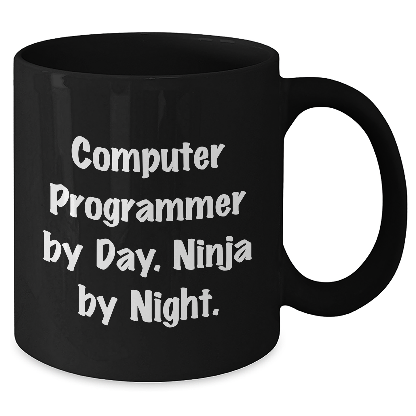 Funny Computer Programmer Gifts from Friends for Men Unique Graduation Mugs - 'Computer Programmer By Day. Ninja By Night.' Black Coffee Mug - Additional