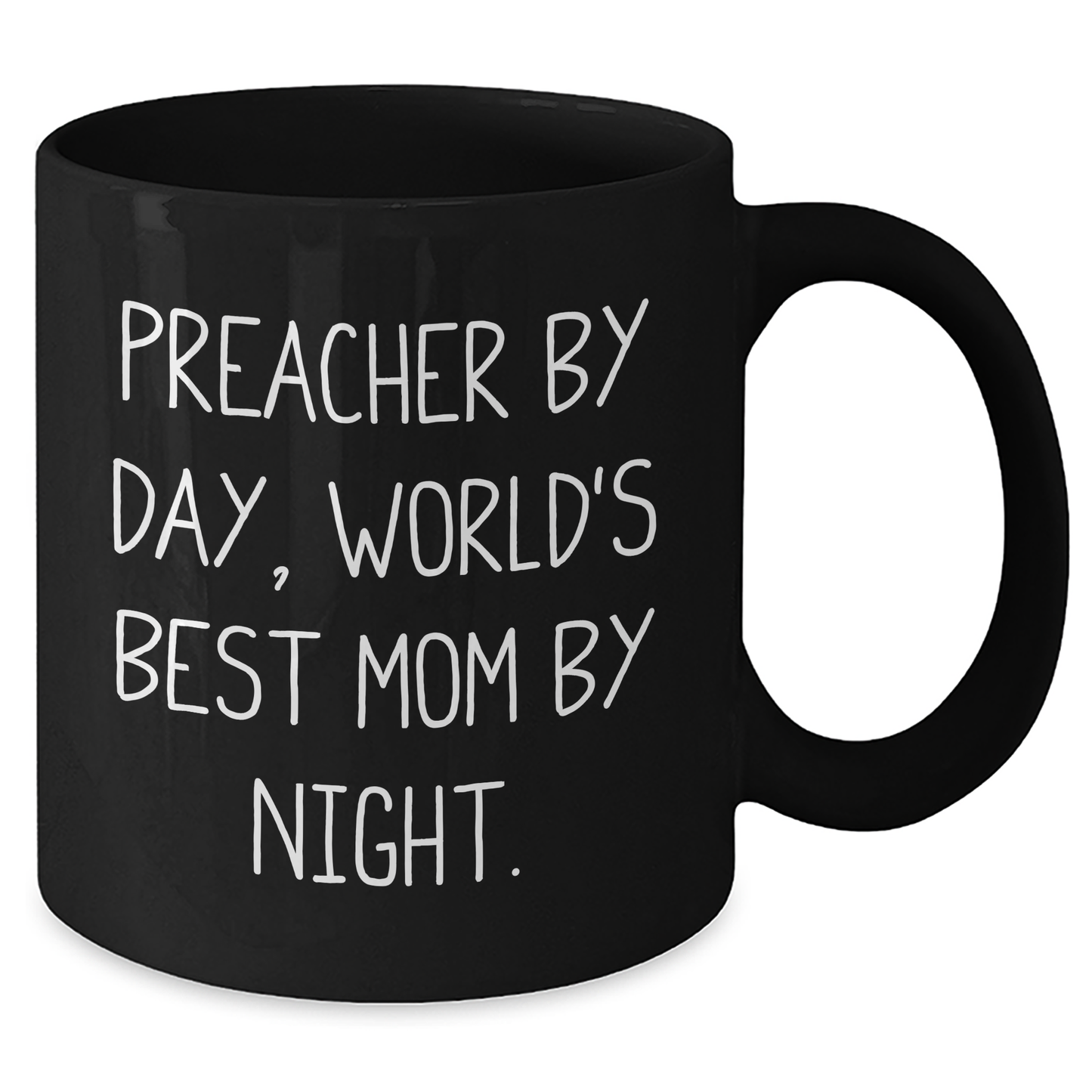 Preacher Gifts from Friends, Preacher Quotes Funny Black Coffee Mug for Preacher By Day, World's Best Mom By Night., Graduation Unique Gifts - Additional