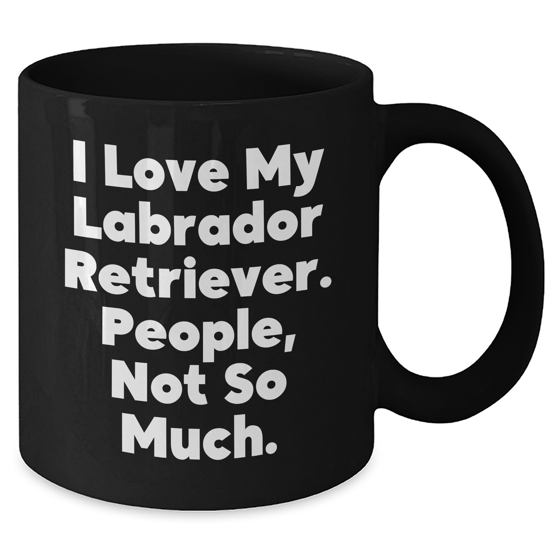 Labrador Retriever Dog Funny Gifts from Men to Fathers, I Love My Labrador, Unique Black Coffee Mug - Additional