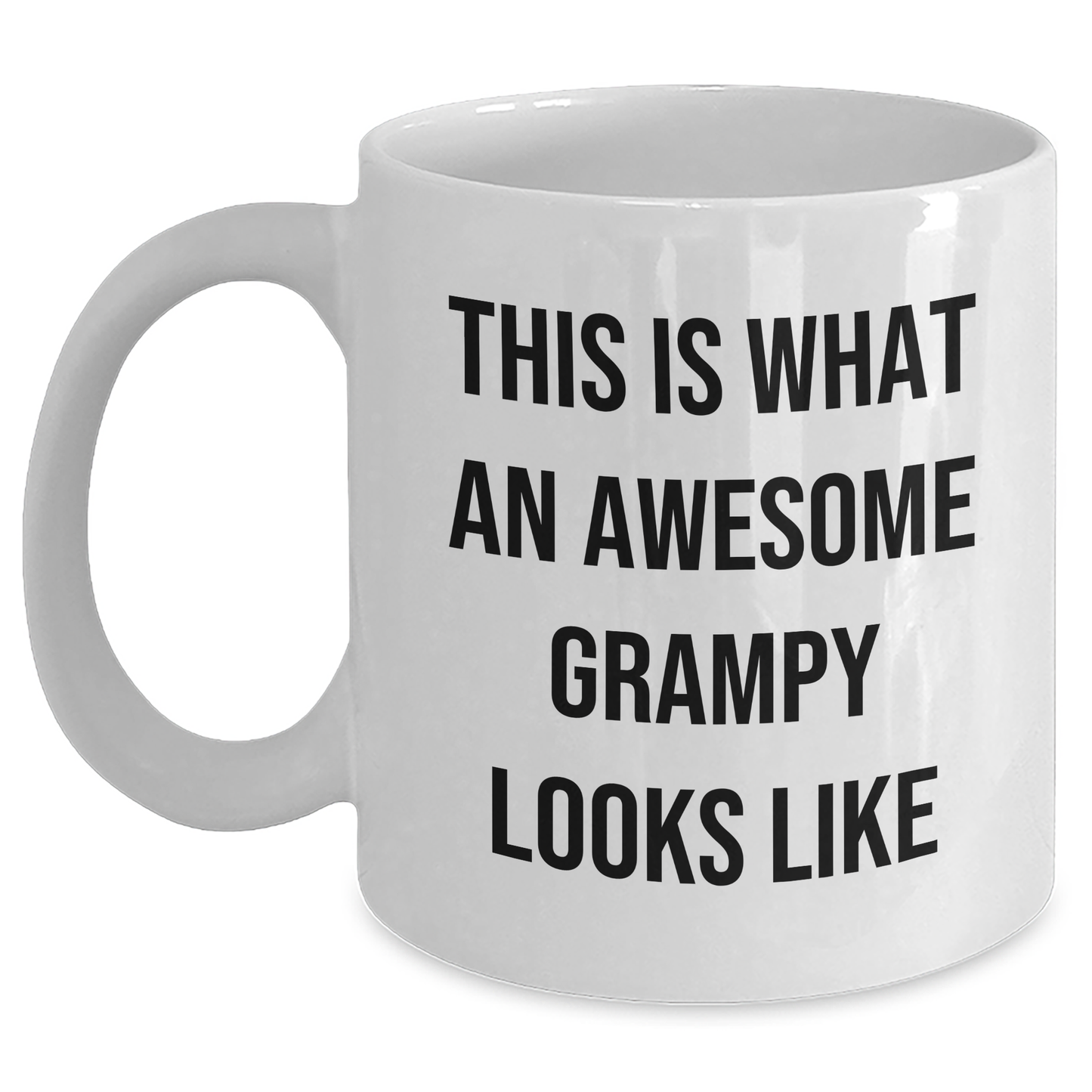 Funny Grampy Gifts from Family for Awesome Grampy on Graduation, White Coffee Mug with Quote 'This Is What An Awesome Grampy Looks Like' - Main