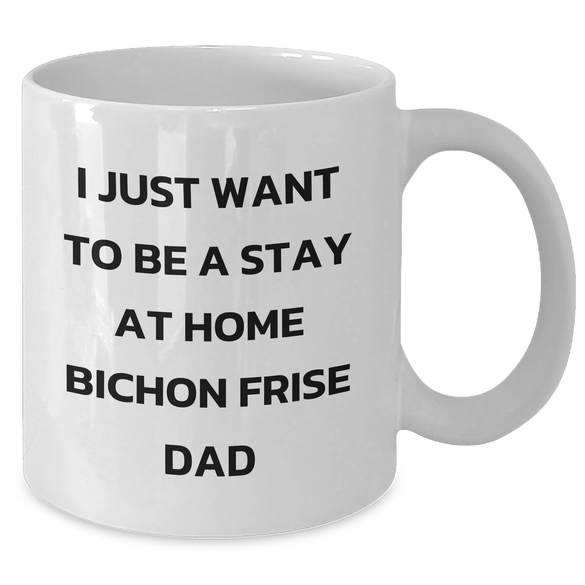 Bichon Frise Dad Gifts, Funny Coffee Mug, I Just Want To Be A Stay At Home Bichon Frise Dad, Father's Day Unique Gifts from Men to Family - Additional
