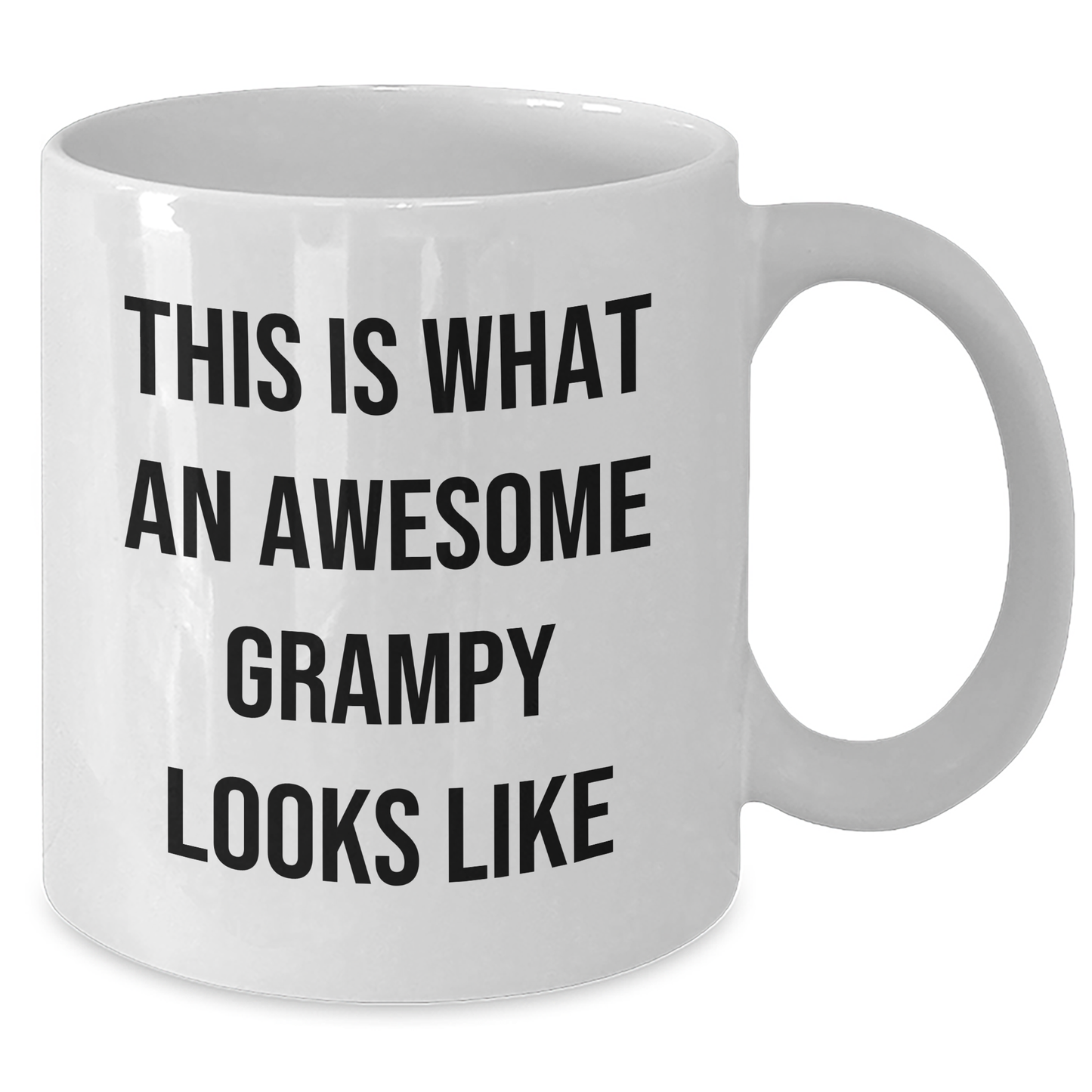 Funny Grampy Gifts from Family for Awesome Grampy on Graduation, White Coffee Mug with Quote 'This Is What An Awesome Grampy Looks Like' - Additional
