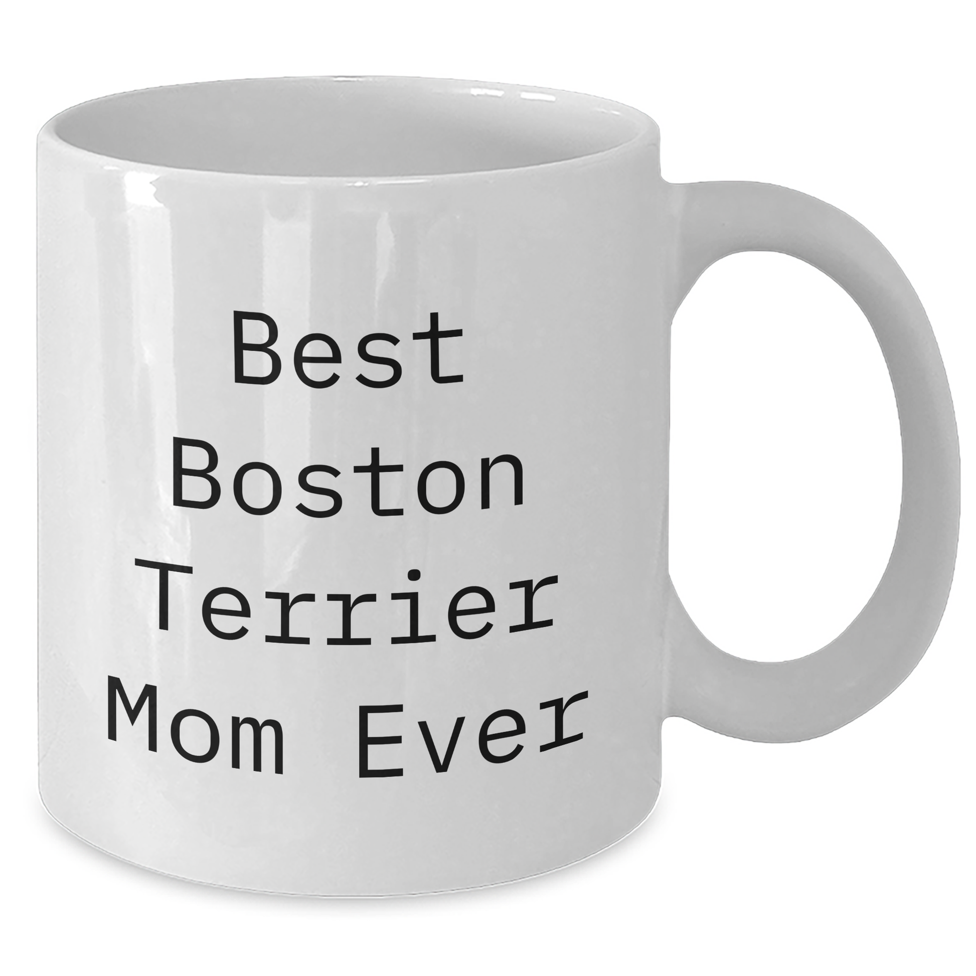 Funny Boston Terrier Dog Mom Gifts from Dad to Best Boston Terrier Dad on Father's Day, White Coffee Mug - Additional