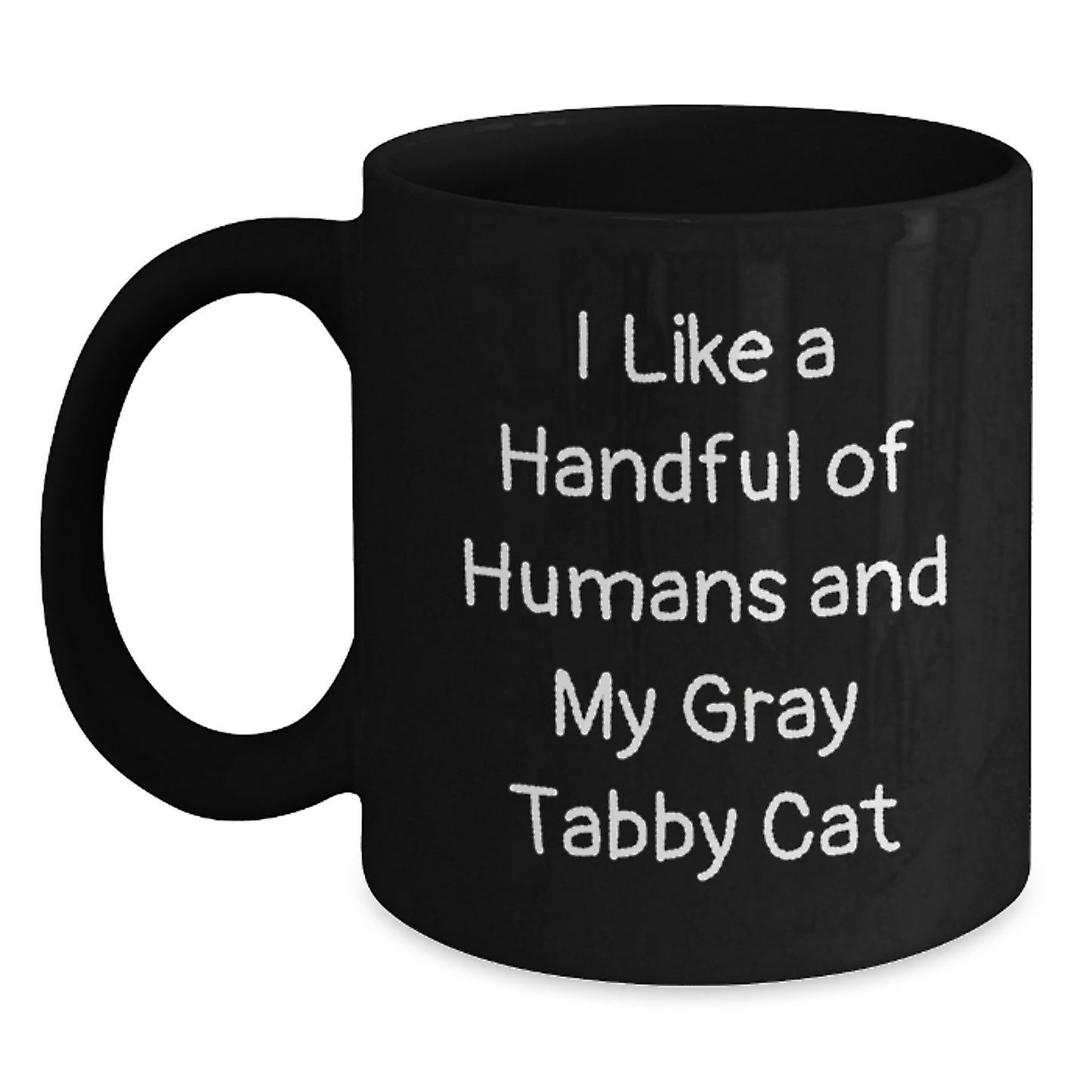 Gray Tabby Cat Enthusiast Gifts from Friends for Family Member Funny Coffee Mug, Ideal Gift for Christmas Unique Presents - Main