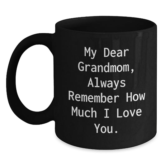 Funny Grandmom Gifts for Christmas Unique Black Coffee Mugs from Family to Mom - Main