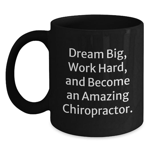 Chiropractor Gifts, Funny Quote, Black Coffee Mug, Gifts from Friends, Gifts for Chiropractor - Birthday Unique Present - Main