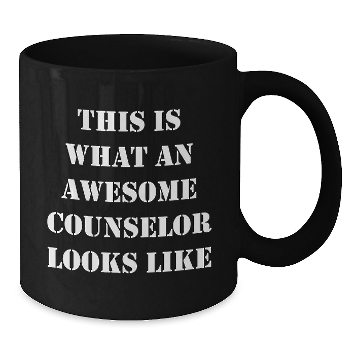 Funny Counselor Gifts from Friends for Graduation Black Coffee Mugs - This Is What An Awesome Counselor Looks Like - Additional