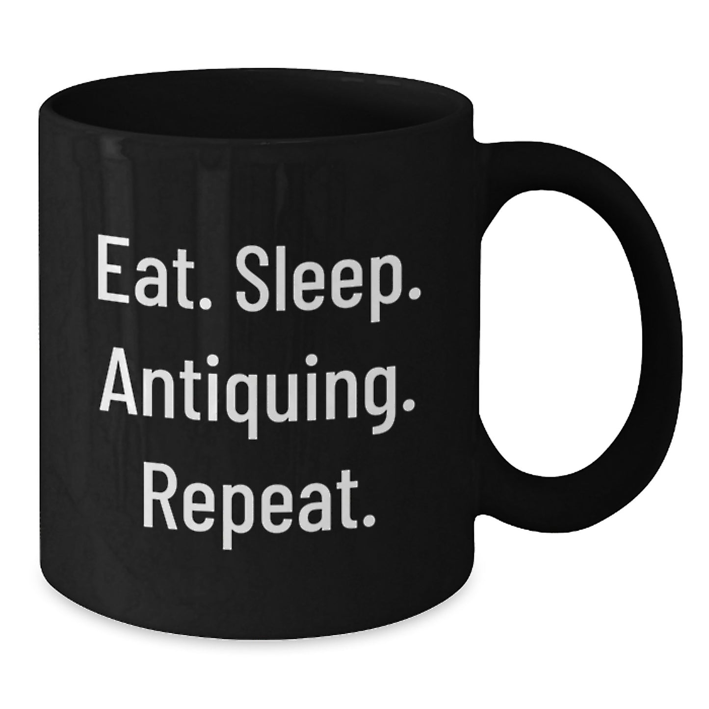 Antiquing Enthusiasts' Delight, Funny Quote Coffee Mug, Gifts from Friends, Black Coffee Mug for Antiquing Lovers, Birthday Unique Gifts - Additional