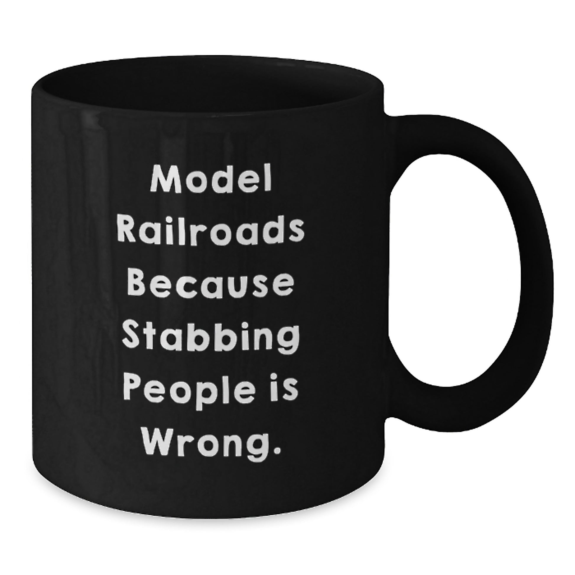 Funny Model Railroads Gifts from Friends for Him - Model Railroads Enthusiast Black Coffee Mug, Christmas Unique Presents for Men - Additional
