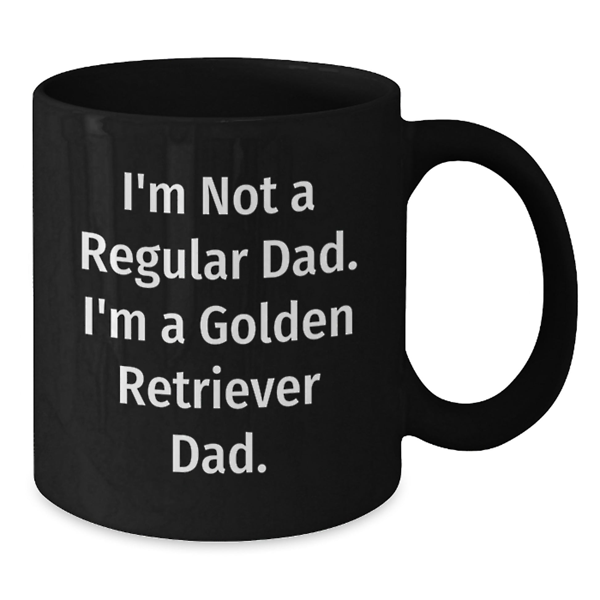 Funny Golden Retriever Dad Gifts for Men from Friends and Family - 'I'm Not A Regular Dad. I'm A Golden Retriever Dad.' Black Coffee Mug - Additional