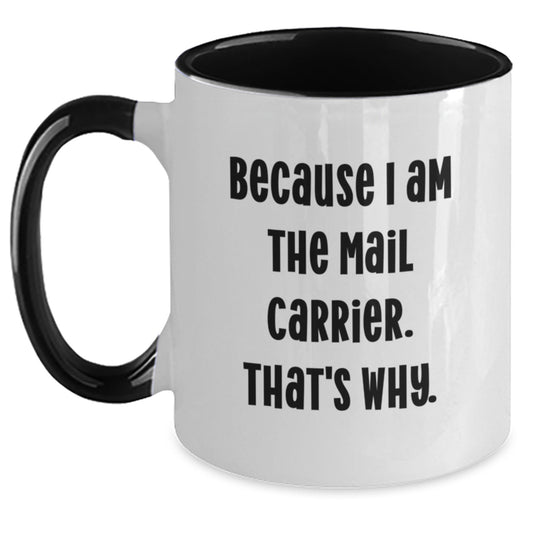 Funny Mail Carrier Gifts from Friends and Family - Christmas Unique Presents for Mail Carriers and Postal Workers - Two Tone Coffee Mug Gifts - Main