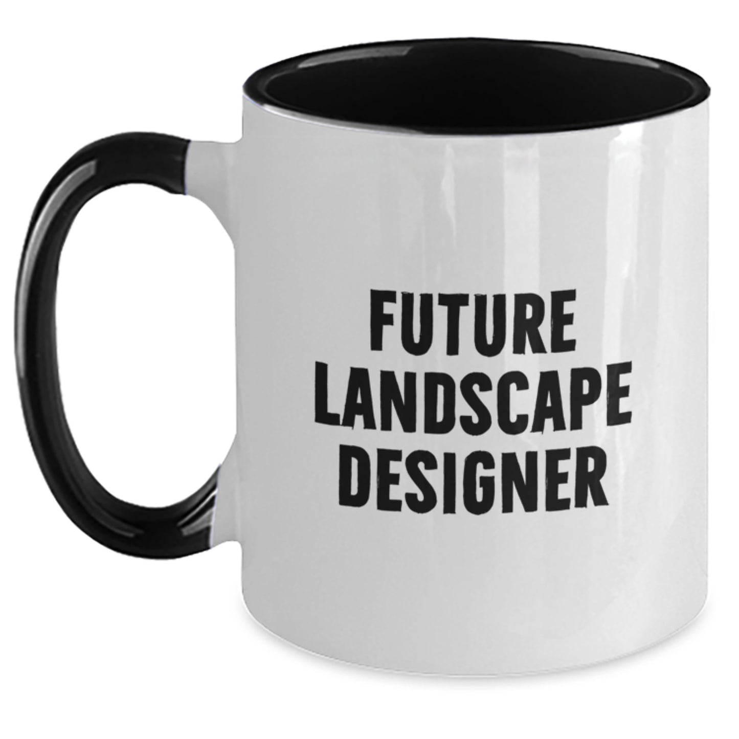 Funny Future Landscape Designer Gifts from Friends, Christmas Unique Gifts for Landscape Designers, Two Tone Coffee Mug, 'Future Landscape Designer' Quote - Main