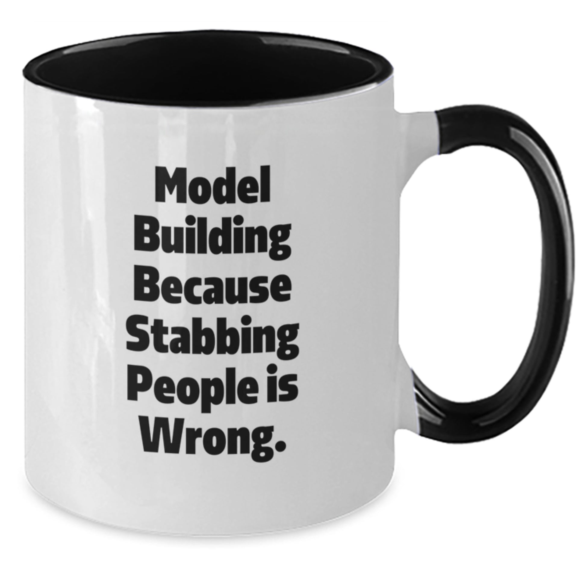 Funny Model Building Two Tone Coffee Mugs for Men, Women, Friends, and Family - Gifts from Dad, Mom, or Friends for Model Building Enthusiasts - Additional