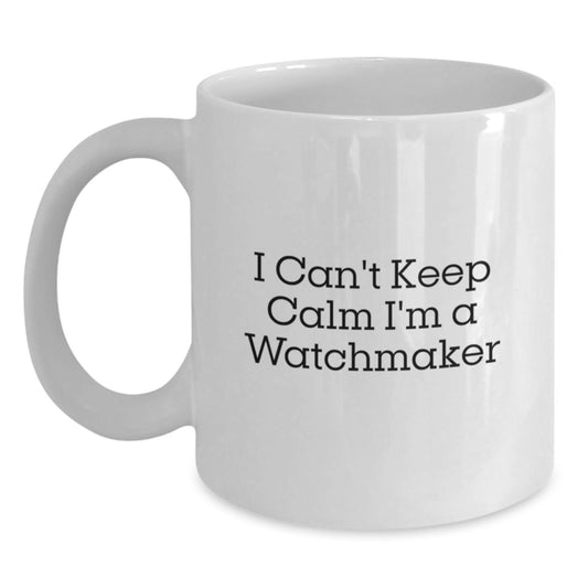 Funny Watchmaker Gifts from Friends - Unique White Coffee Mug for Christmas Unique Gifts for Watchmakers - Main