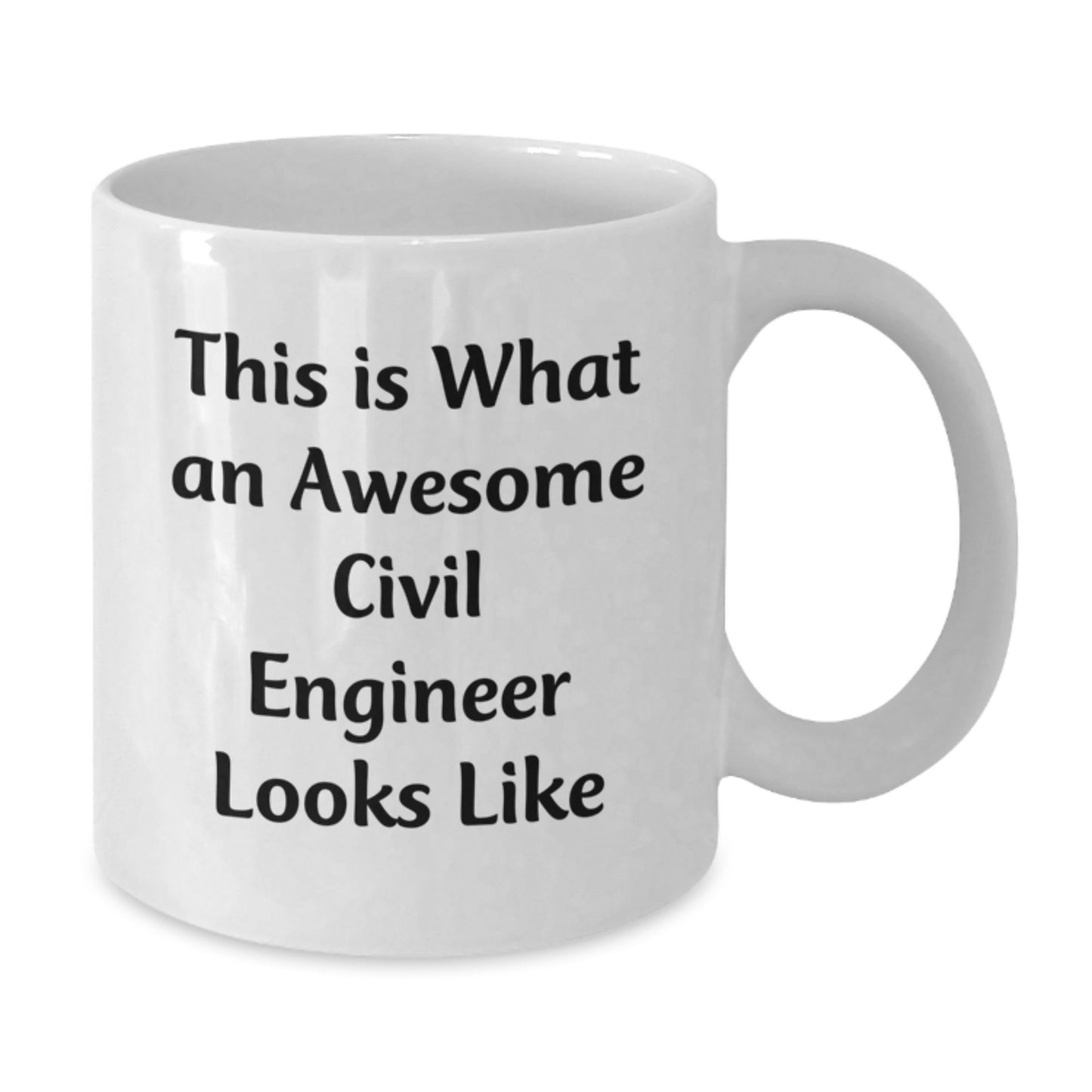 Funny Civil Engineer Gifts from Friends and Family - White Coffee Mug for Graduation, 'This Is What An Awesome Civil Engineer Looks Like' - Additional