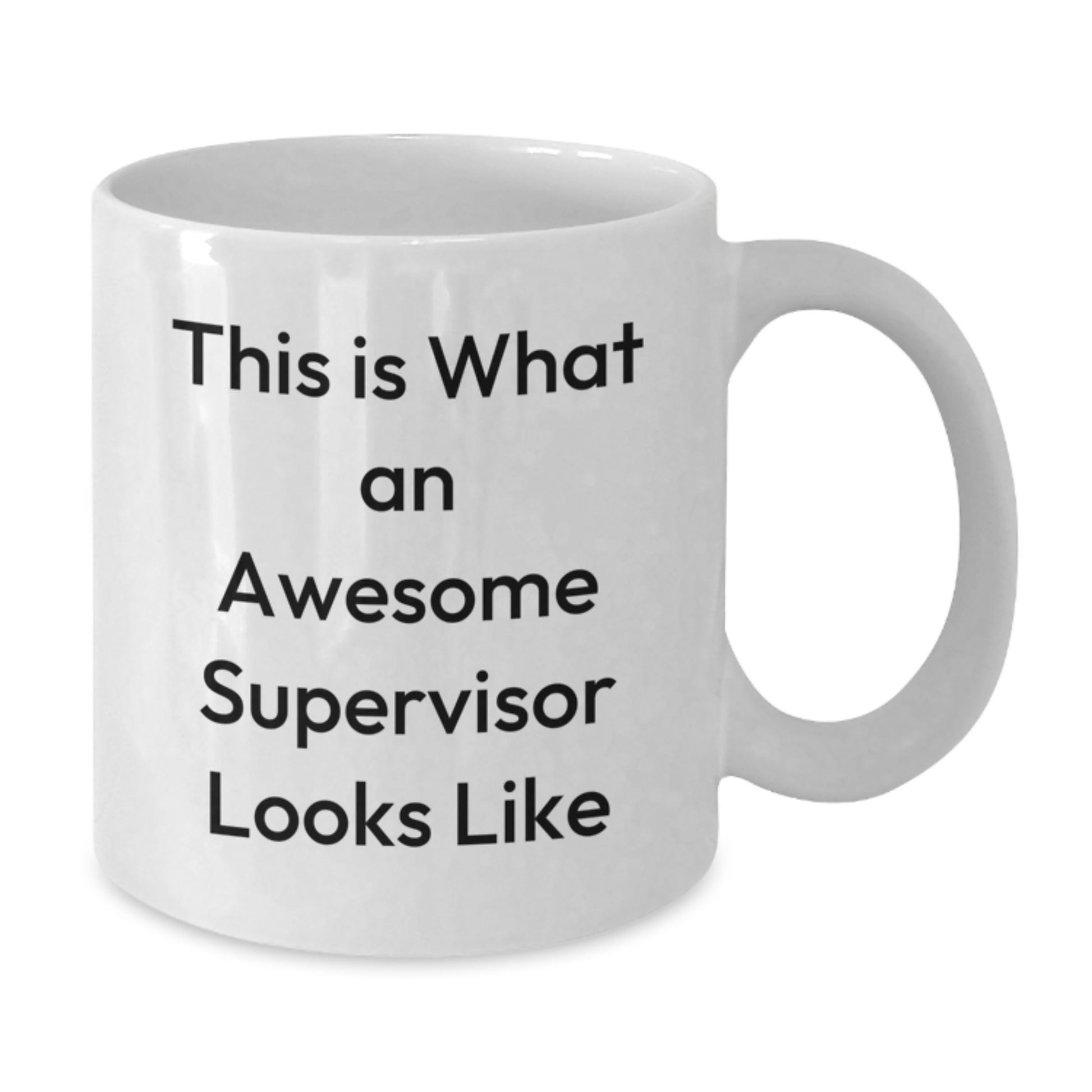 Funny Supervisor Gifts from Friends, White Coffee Mug for Supervisor, Christmas Unique Presents with - This Is What An Awesome Supervisor Looks Like - Additional