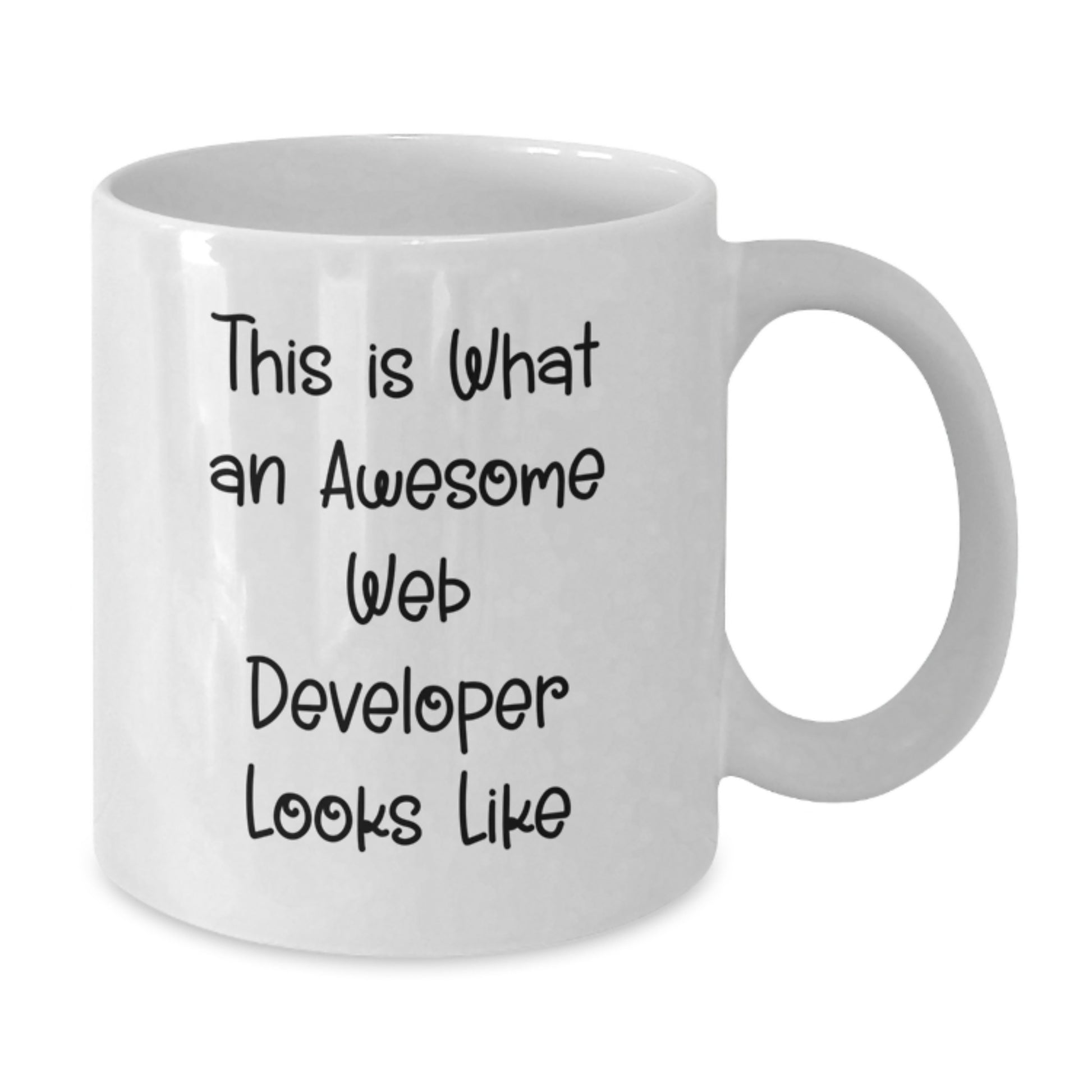 Funny Web Developer Gifts from Friends, White Coffee Mug for Christmas Unique Gifts, This Is What An Awesome Web Developer Looks Like Mug for Men, Women, Coworkers - Additional
