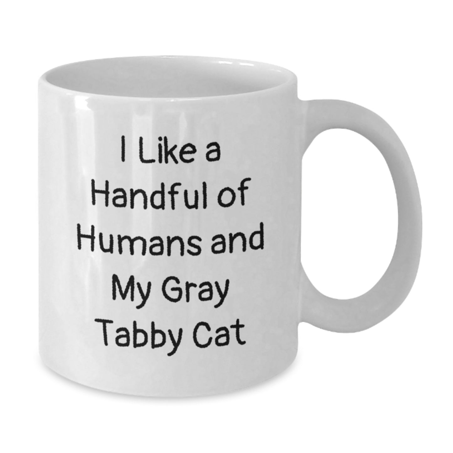 Funny Gray Tabby Cat White Coffee Mugs Gifts from Family to Friends for Christmas Unique - Additional