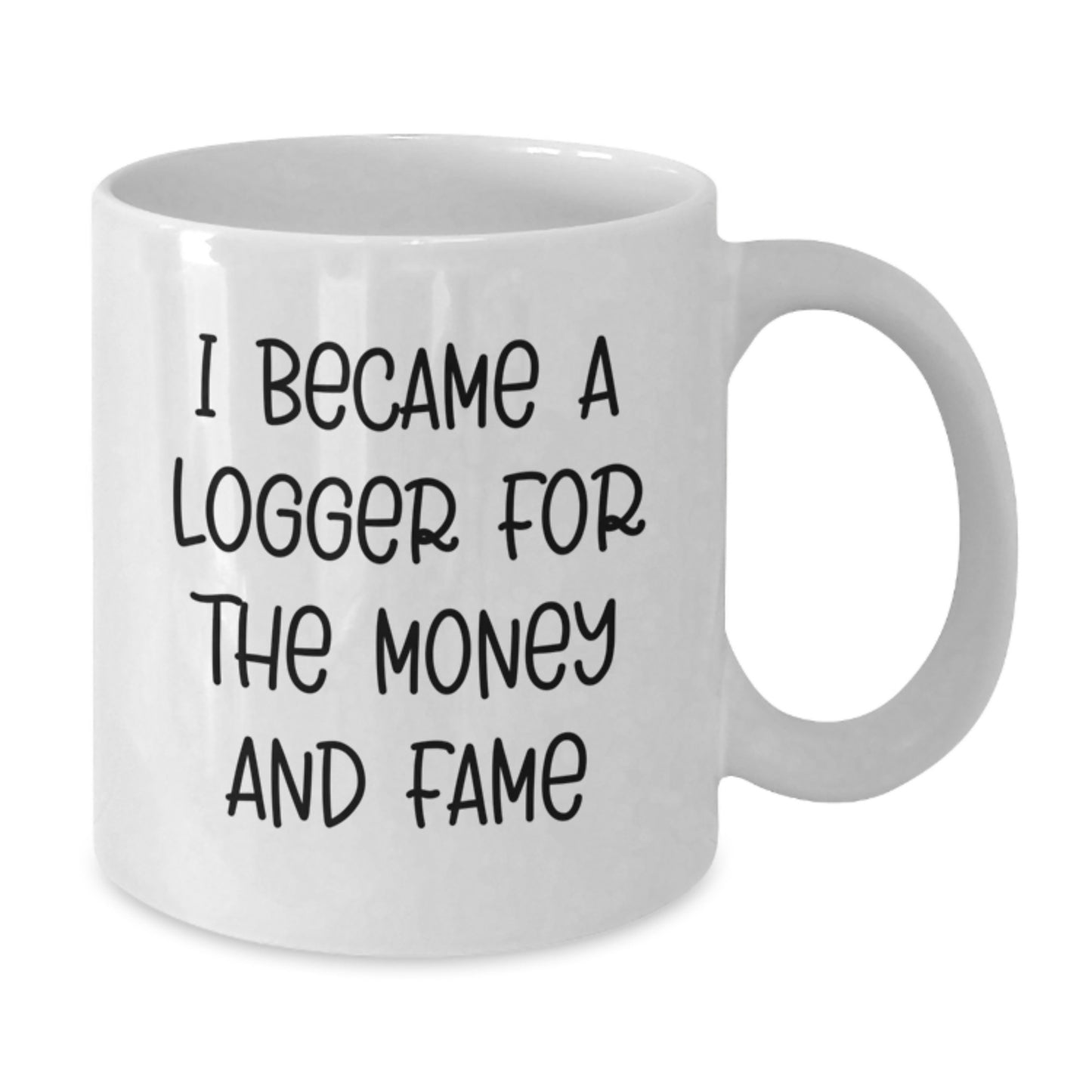 Funny Logger Gifts from Men to Friends Christmas Unique Presents White Coffee Mug - Additional