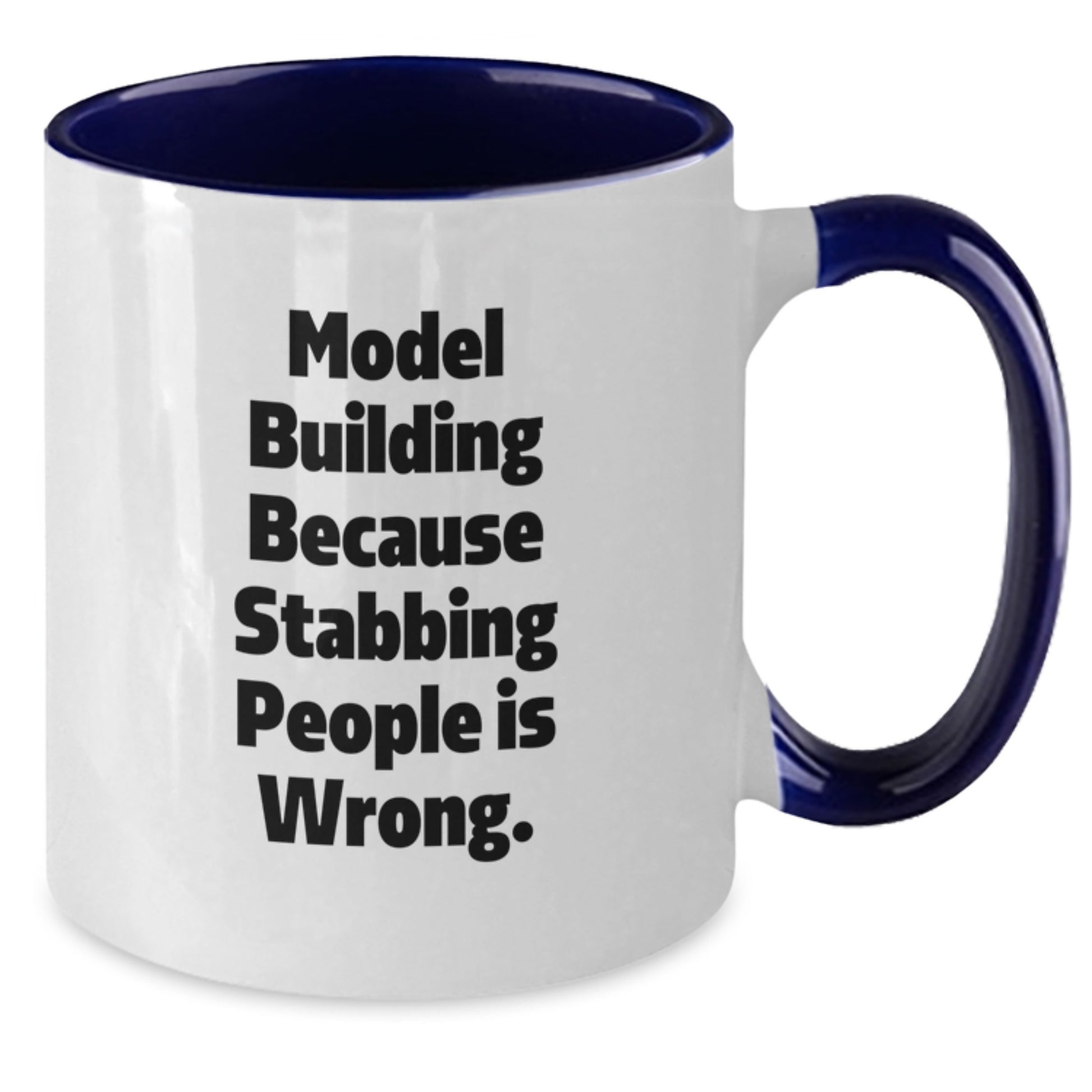 Funny Model Building Two Tone Coffee Mugs for Men, Women, Friends, and Family - Gifts from Dad, Mom, or Friends for Model Building Enthusiasts - Additional