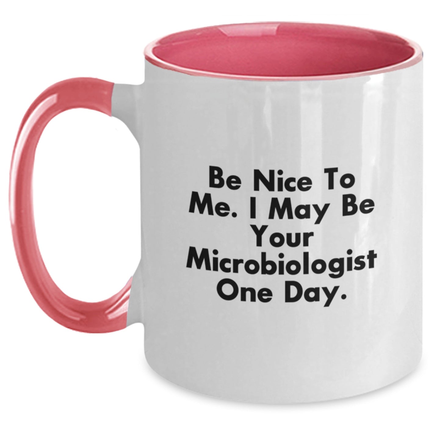 Funny Microbiologist Gifts from Friends, Cute Two Tone Coffee Mug for Microbiologist Men and Women, Inspirational Christmas Unique Gifts for Microbiologist Coworkers - Main