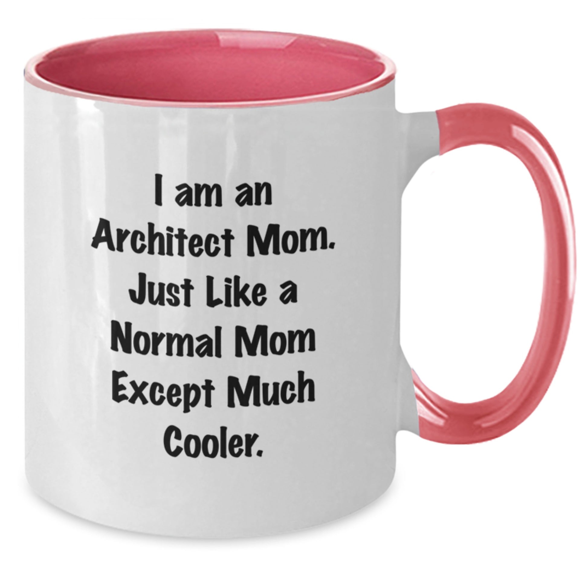Funny Architect Gifts for Mom, Unique Christmas Two Tone Coffee Mugs with 'I Am An Architect Mom' Quote, Gifts from Family to Architect Women - Additional