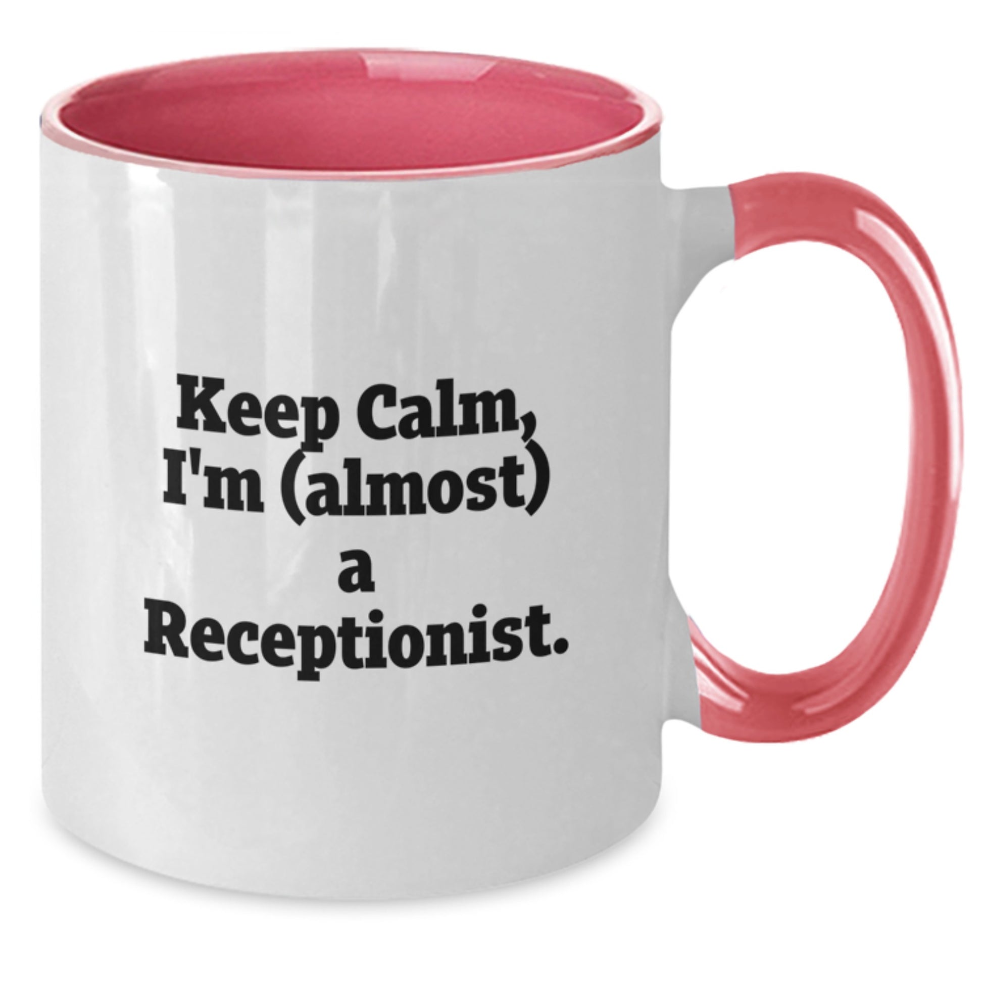 Funny Quotes for Receptionist Gifts from Friends, Coworkers, Family - Two Tone Coffee Mug for Christmas Unique Presents - Additional