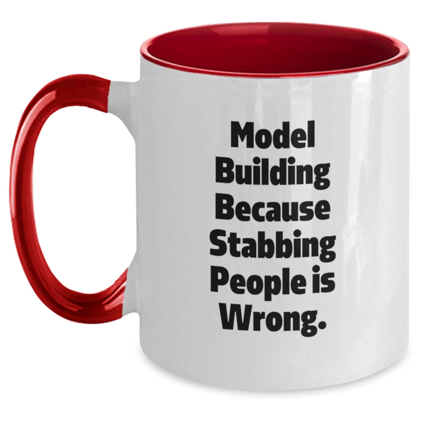 Funny Model Building Two Tone Coffee Mugs for Men, Women, Friends, and Family - Gifts from Dad, Mom, or Friends for Model Building Enthusiasts - Main