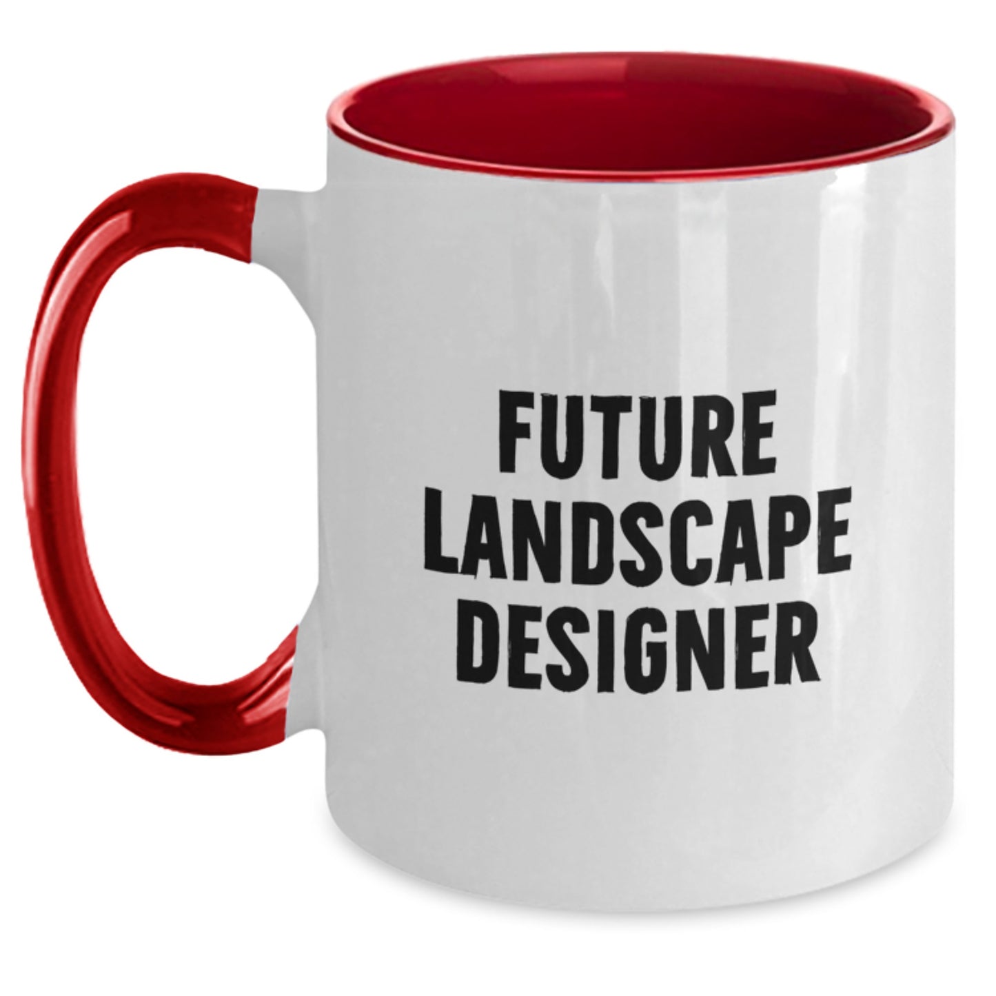 Funny Future Landscape Designer Gifts from Friends, Christmas Unique Gifts for Landscape Designers, Two Tone Coffee Mug, 'Future Landscape Designer' Quote - Main