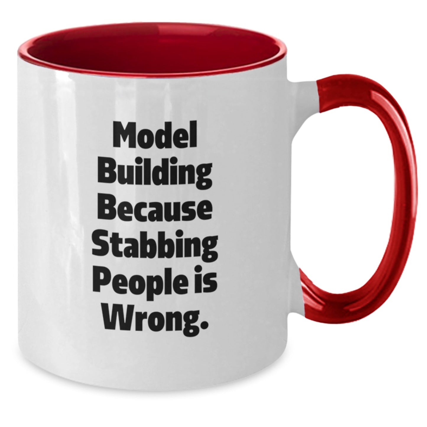 Funny Model Building Two Tone Coffee Mugs for Men, Women, Friends, and Family - Gifts from Dad, Mom, or Friends for Model Building Enthusiasts - Additional