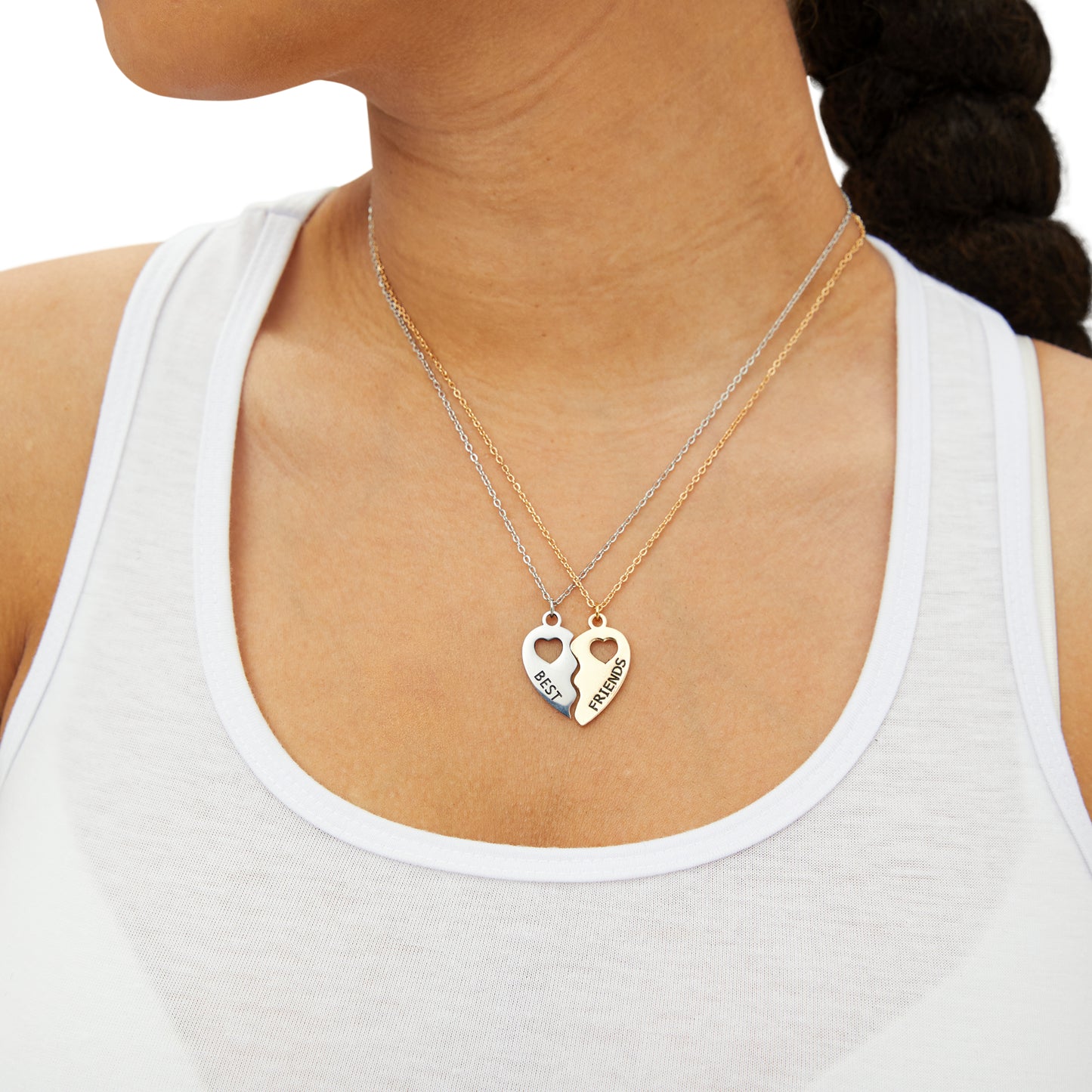 Bestfriend Half a Heart Necklace Set