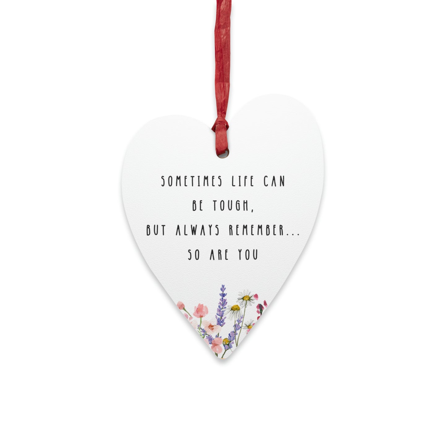 Stay Strong Wooden Heart Ornament