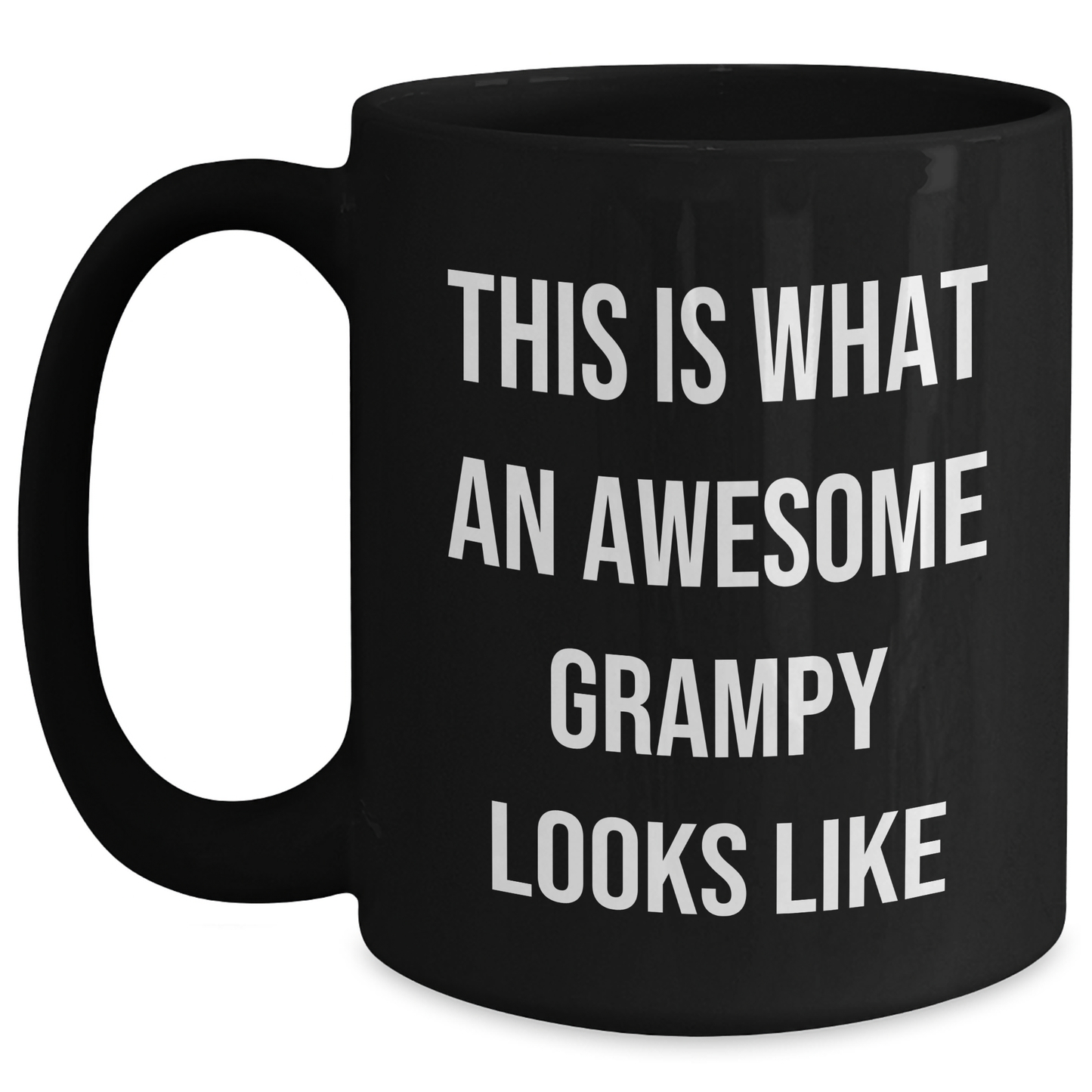 Funny Grampy Gifts for Him, Black Coffee Mug with 'This Is What An Awesome Grampy Looks Like' Quote, Graduation Unique Gifts from Men to Grampy - Main