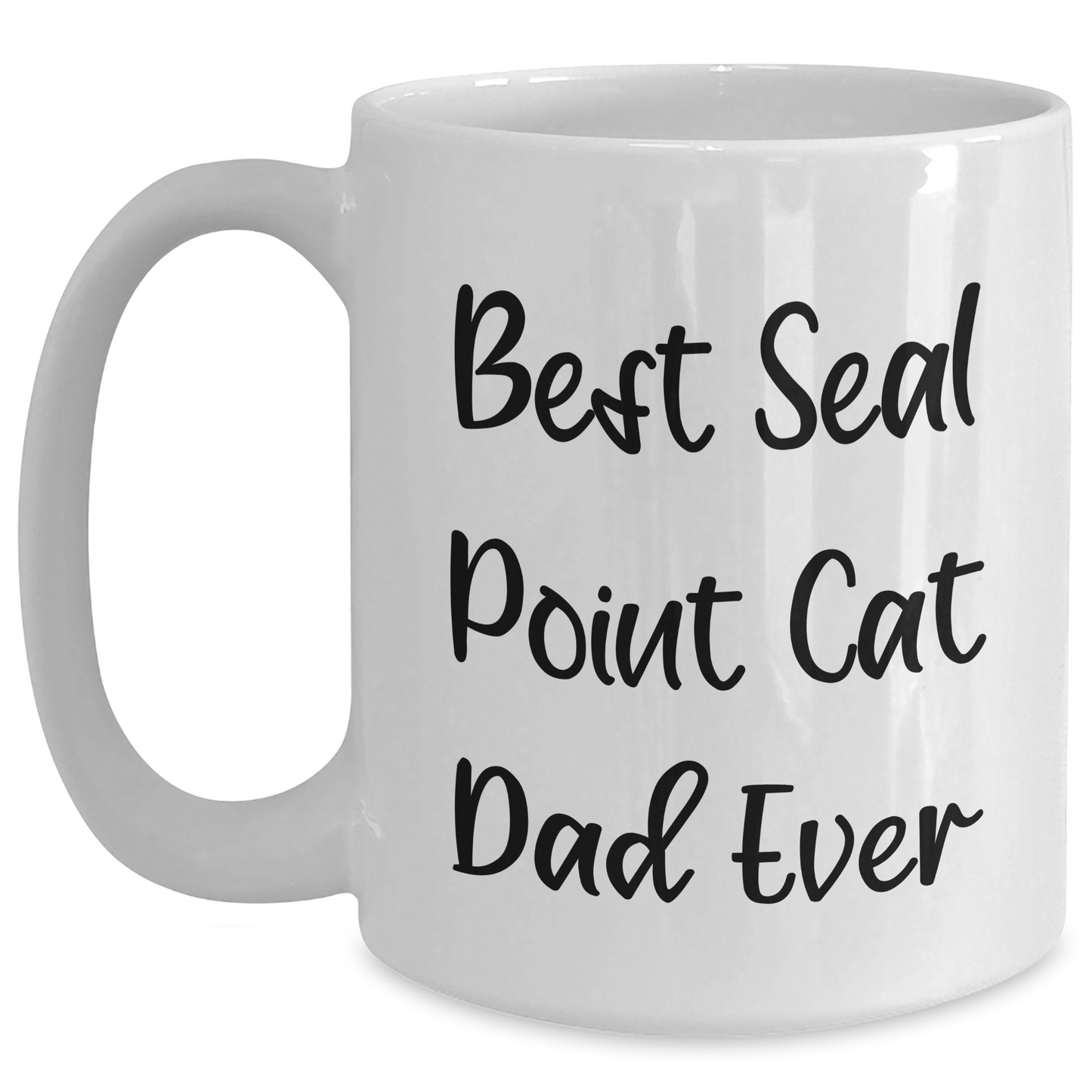 Funny Seal Point Cat Dad Ever Gifts from Friends for Seal Point Cat Lovers White Coffee Mug - Father's Day Unique Gifts - Main