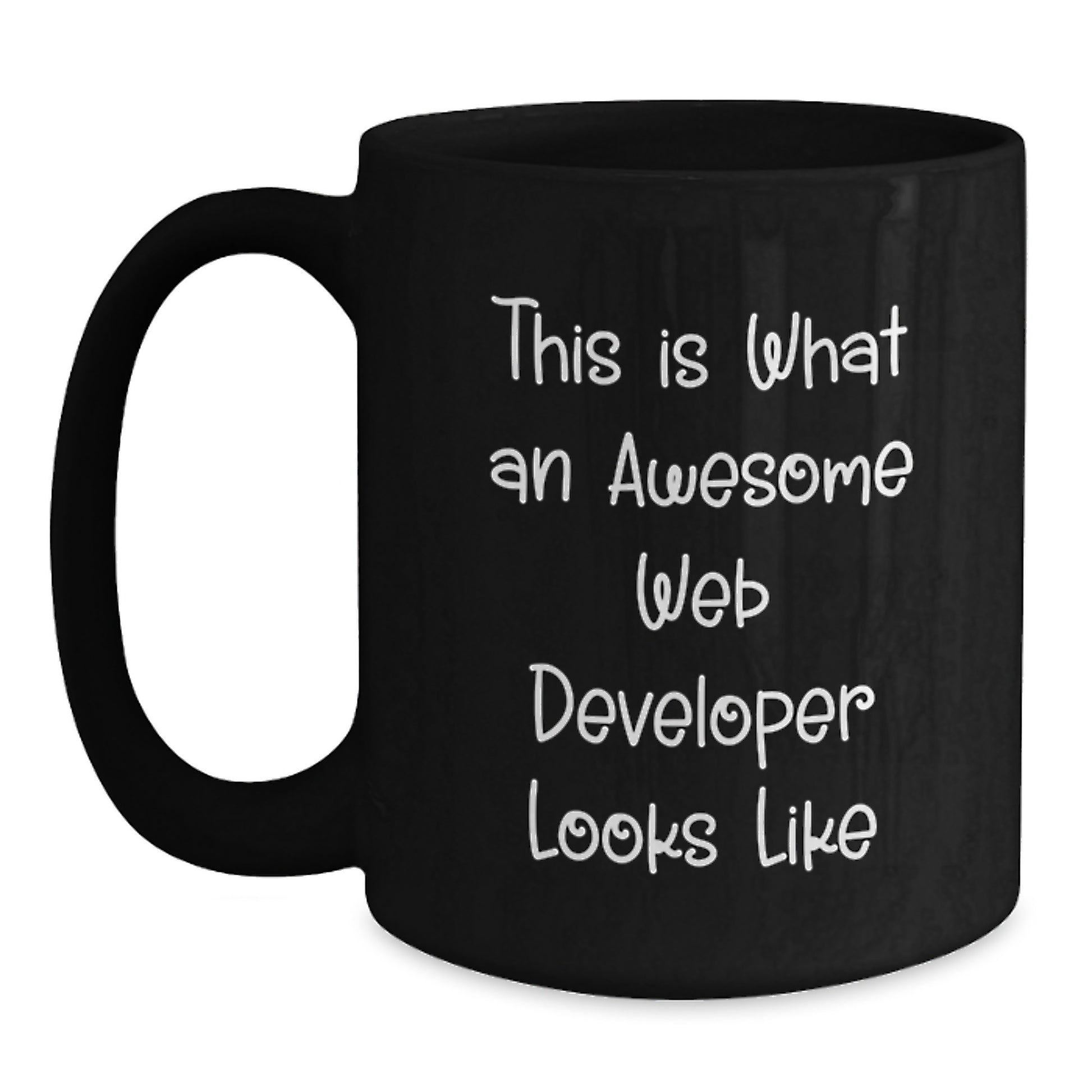 Funny Web Developer Gifts from Men, Unique Black Coffee Mug, 'This Is What An Awesome Web Developer Looks Like', Perfect for Christmas Unique Gifts for Web Developers - Main