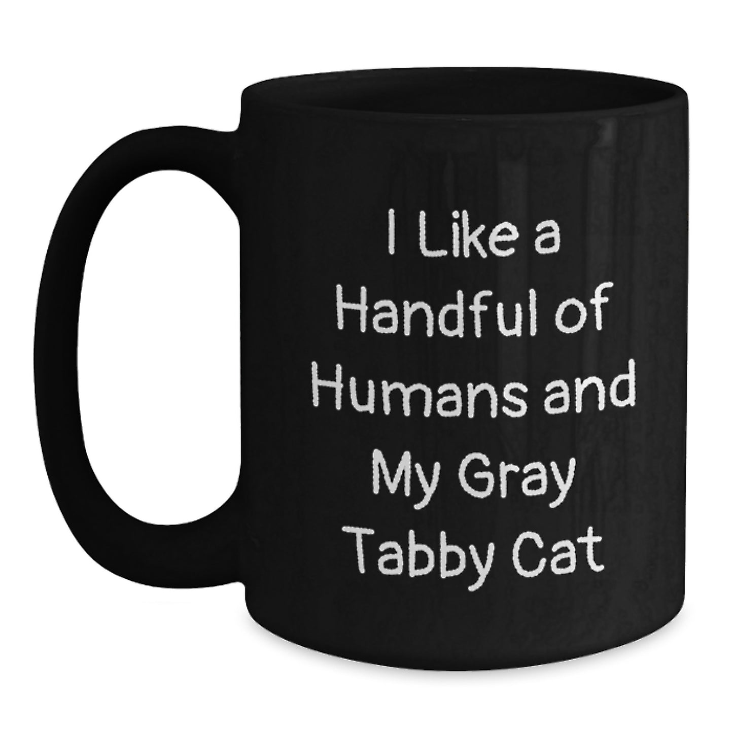 Gray Tabby Cat Enthusiast Gifts from Friends for Family Member Funny Coffee Mug, Ideal Gift for Christmas Unique Presents - Main
