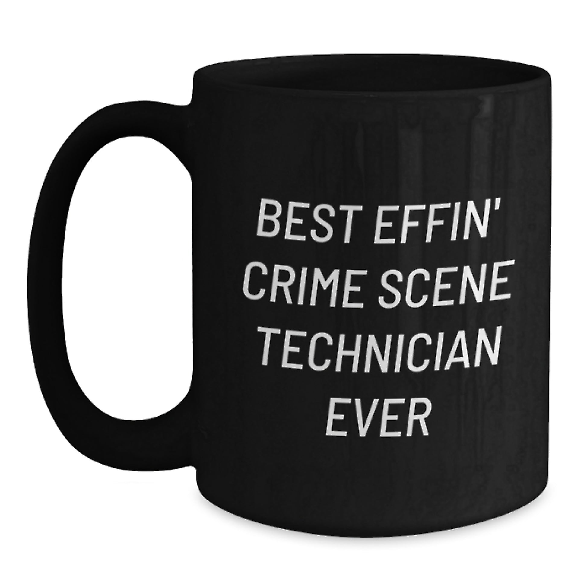 Gifts from Men for Crime Scene Technician Enthusiasts, Funny Black Coffee Mug for Work, Unique Christmas Unique Gifts for Him - Main