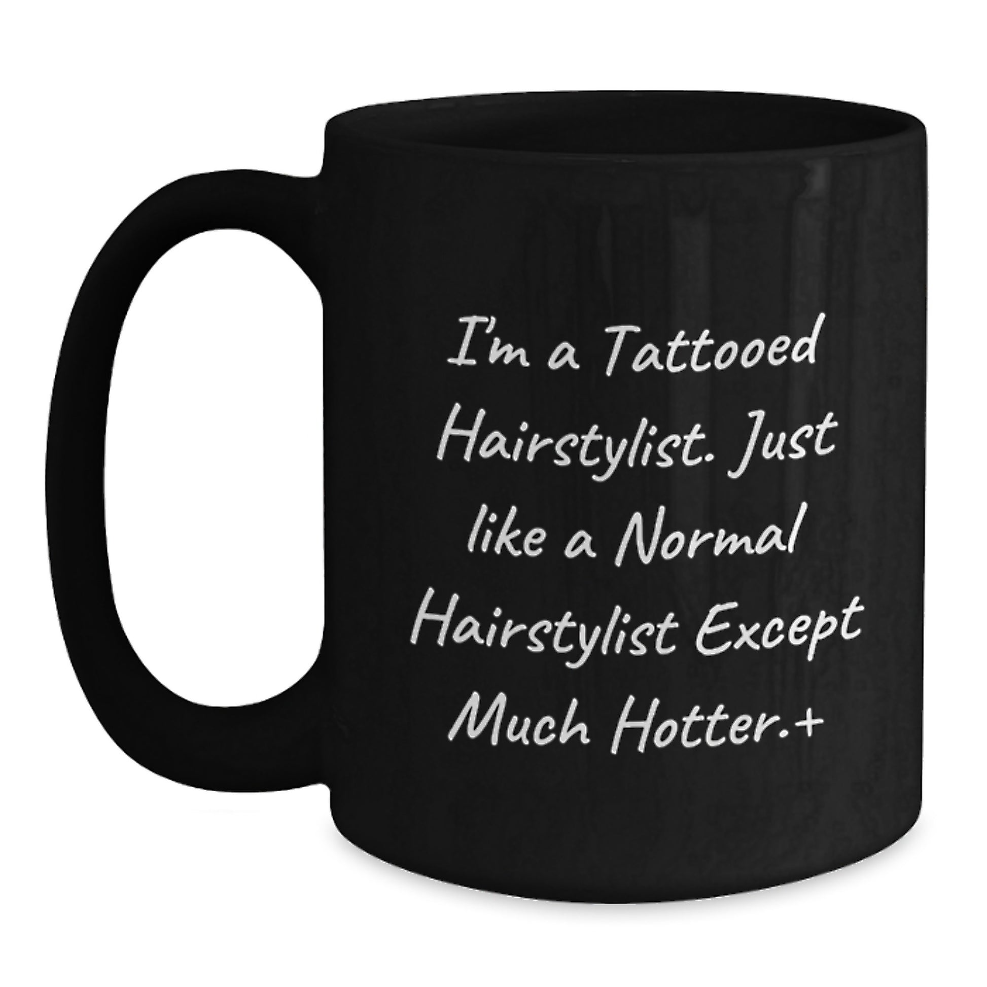 Funny Hairstylist Gifts for Friends from Men, Unique Christmas Unique Gifts for Hairstylist, Black Coffee Mug - Main
