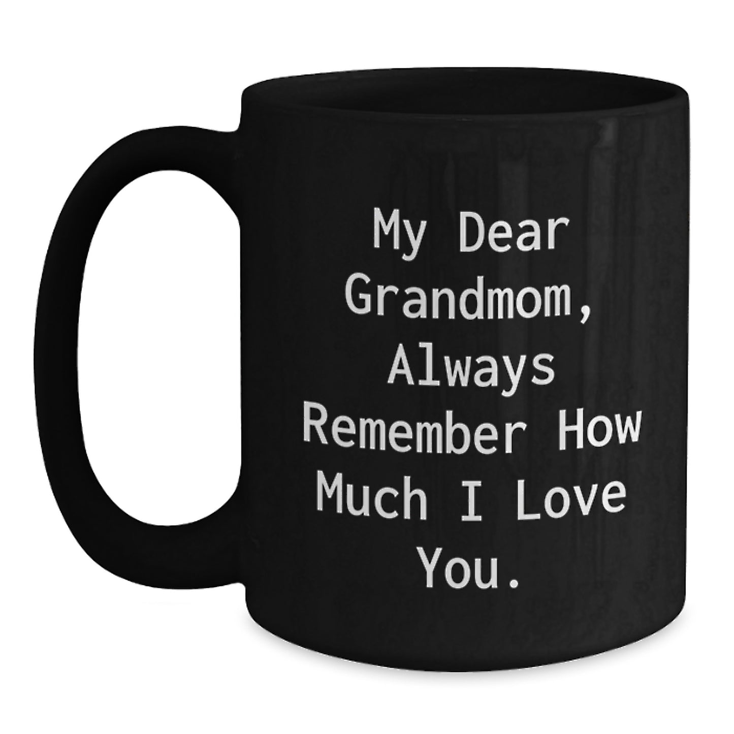 Funny Grandmom Gifts for Christmas Unique Black Coffee Mugs from Family to Mom - Main
