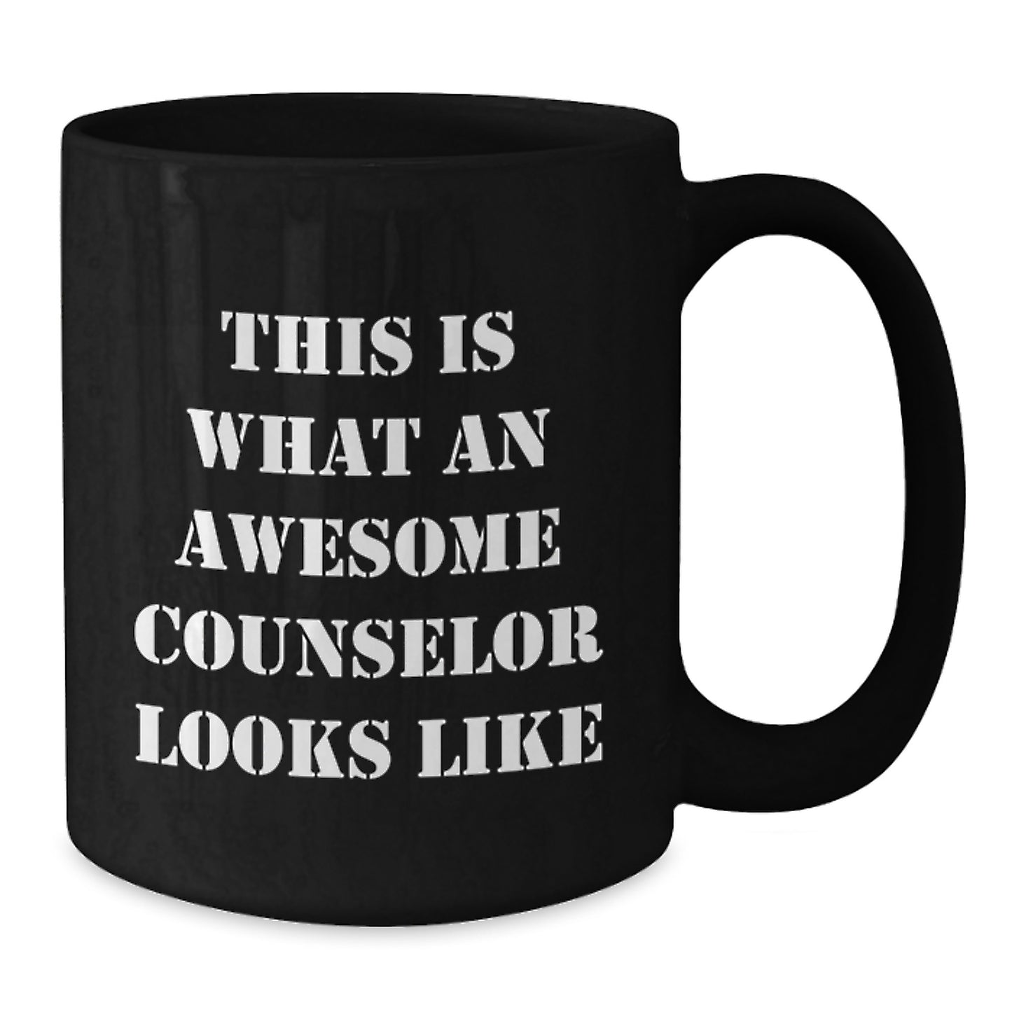 Funny Counselor Gifts from Friends for Graduation Black Coffee Mugs - This Is What An Awesome Counselor Looks Like - Additional