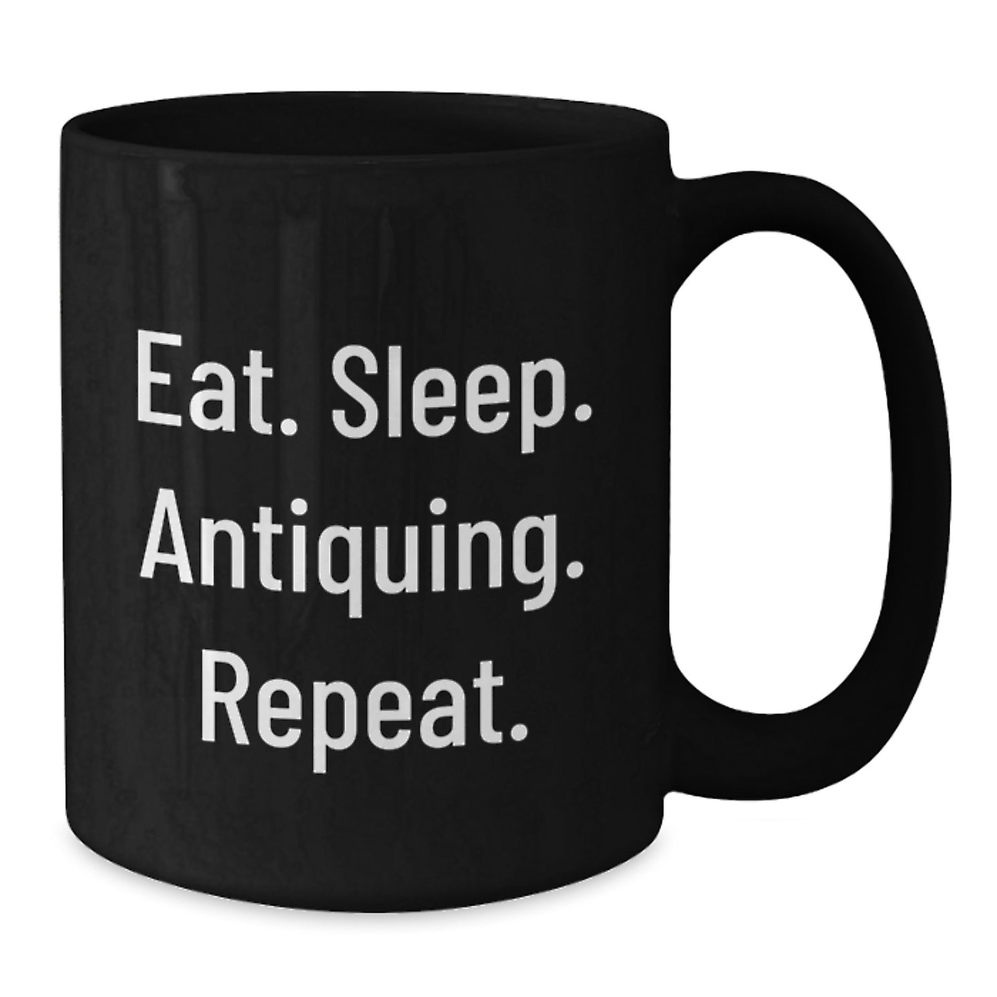 Antiquing Enthusiasts' Delight, Funny Quote Coffee Mug, Gifts from Friends, Black Coffee Mug for Antiquing Lovers, Birthday Unique Gifts - Additional