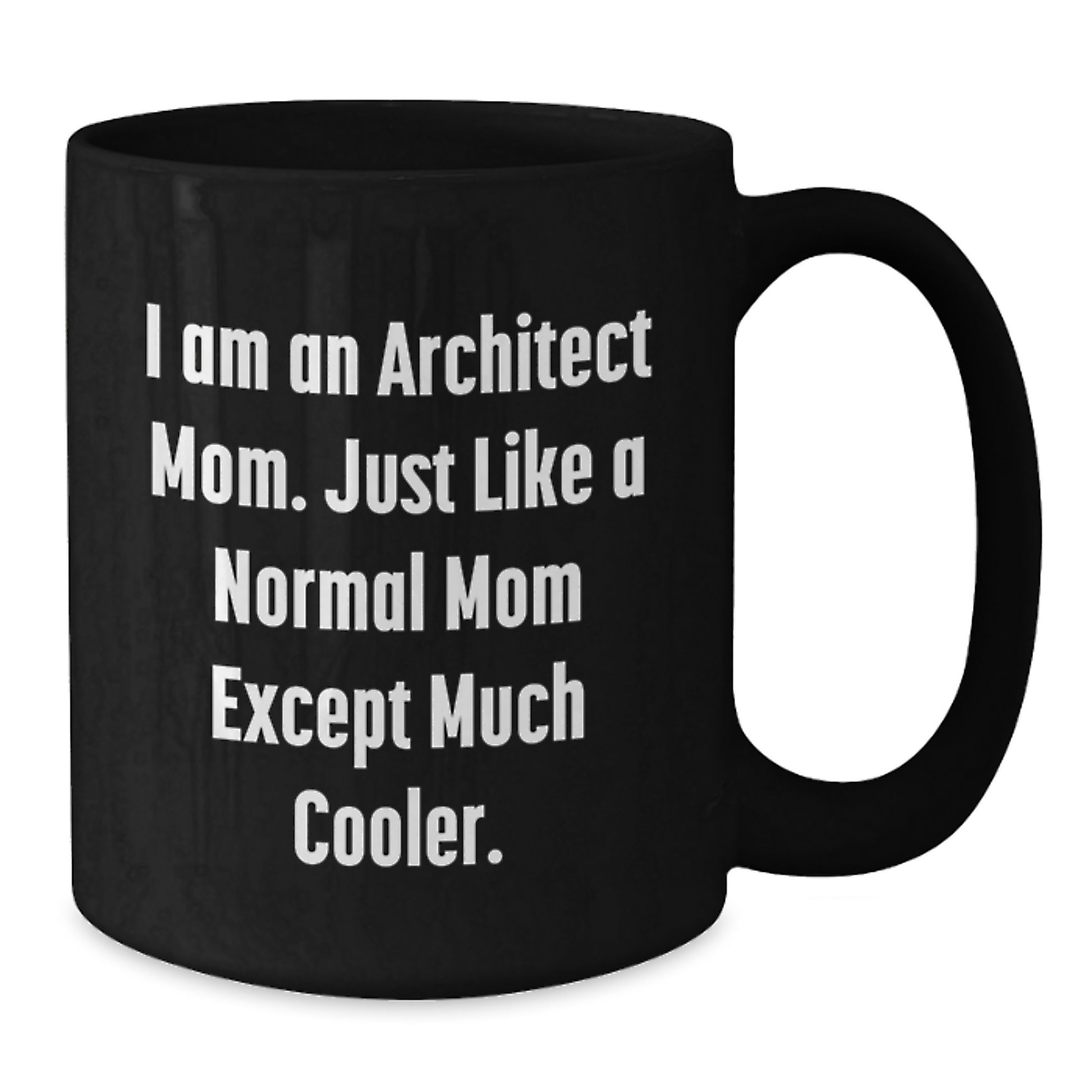 Funny Architect Mom Black Coffee Mug, Ideal Gift for Architect Friends and Family on Christmas Morning, Gifts from Mom, Unique Architect Christmas Unique Gifts - Additional
