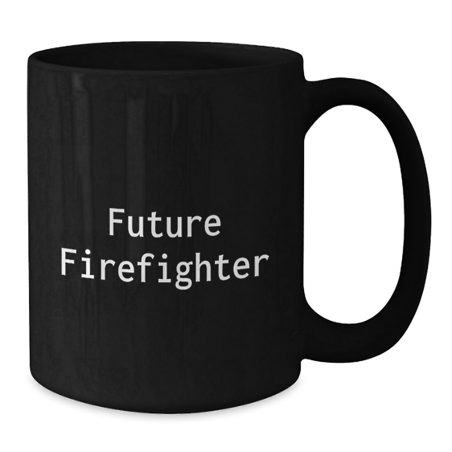 Funny Future Firefighter Christmas Unique Gifts from Friends to Firefighter Men Black Coffee Mug - Additional