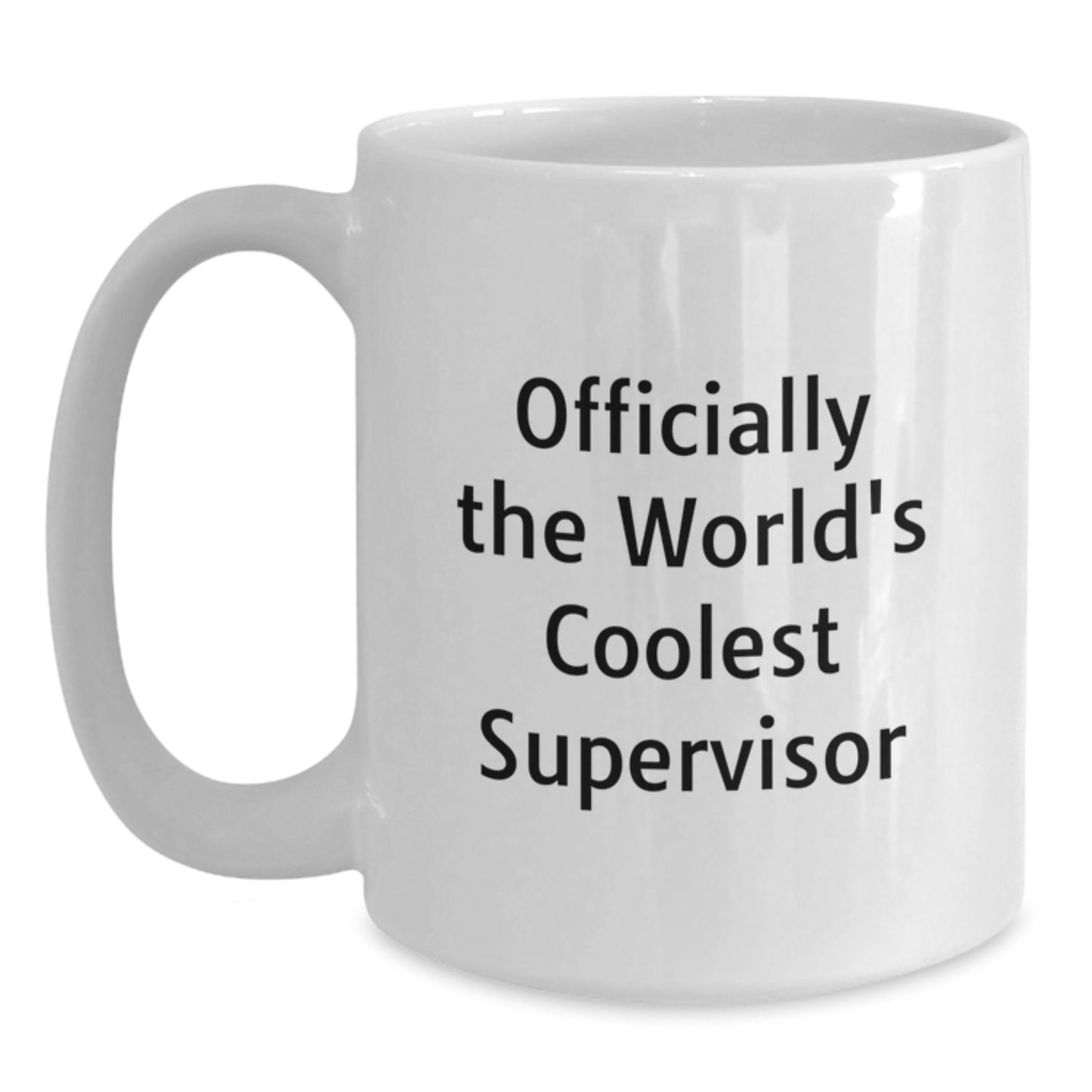 Funny Supervisor Gifts from Men for World's Coolest Supervisor White Coffee Mug - Christmas Unique Present Ideas - Main