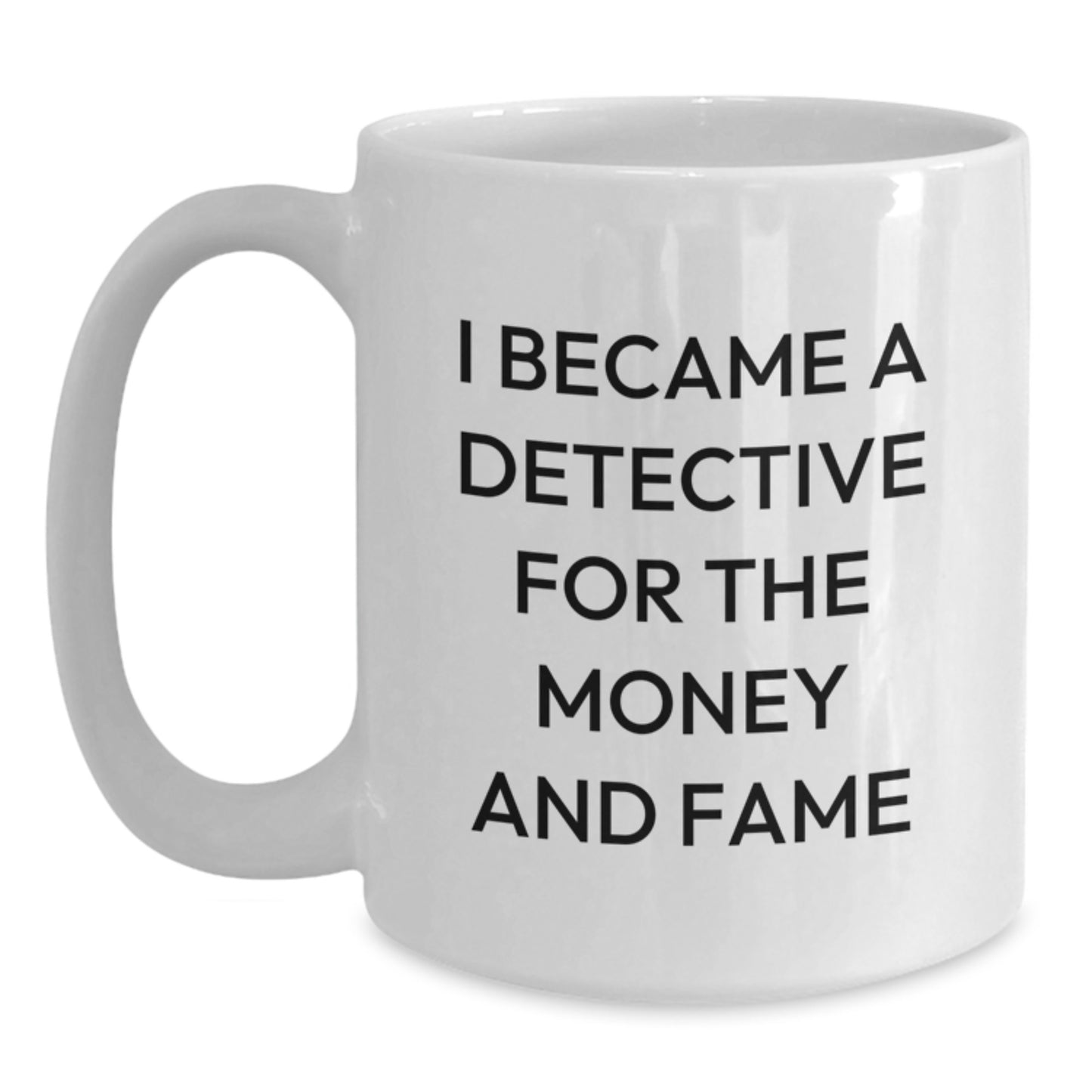 Funny Detective Coffee Mug Gifts for Men from Friends, White Christmas Unique Mugs for Detective Lovers - Main